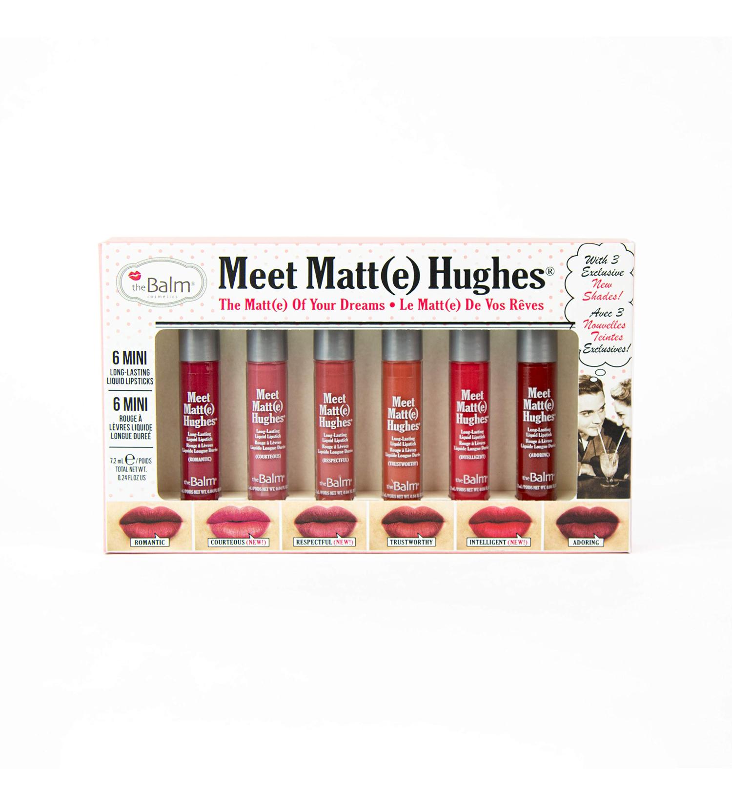 theBalm Meet Matte Hughes Set of 6 Mini Long-Lasting Liquid Lipsticks - Volume 12 | International Shipping Available - Buy Online on GoSupps.com