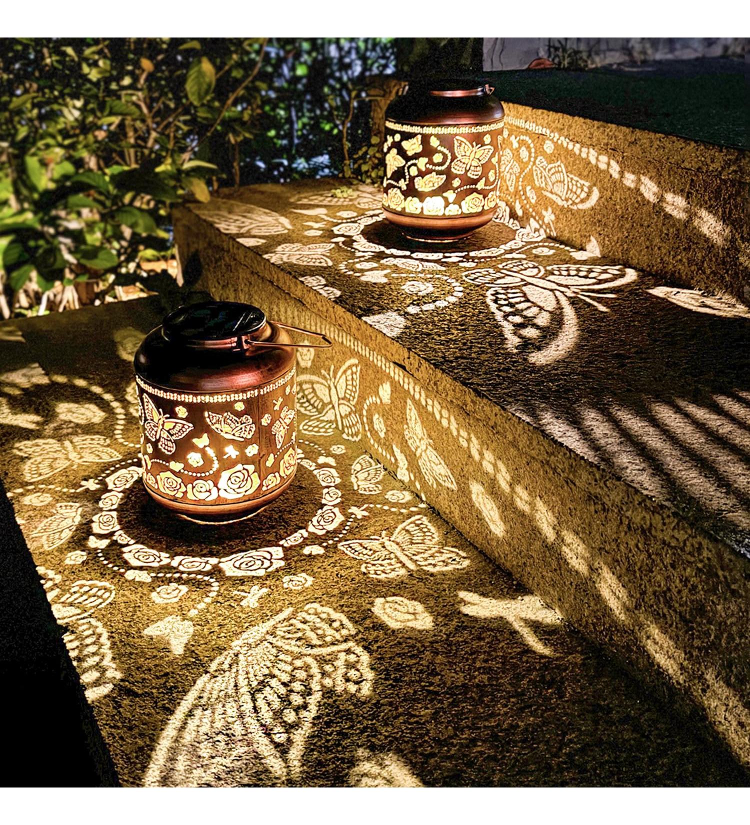 Hummingbird Solar Lanterns Outdoor Waterproof Hanging Solar Lights Hummingbird Gifts for Women Men Metal Bird Decorative LED Lanterns for Yard Patio Lawn Tabletop Pathway Landscape 2 Pack Butterfly Hummingbird - Buy Online on GoSupps.com