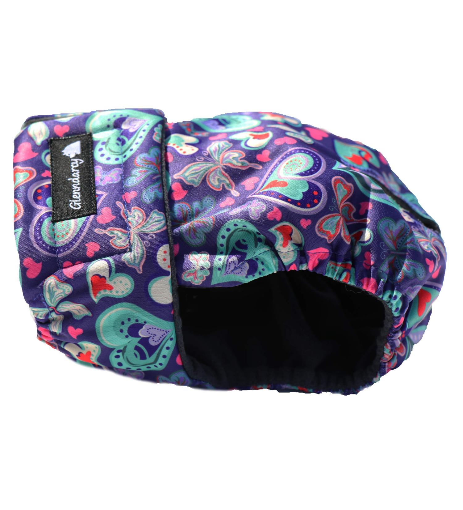 Glenndarcy Medium Female Dog Diapers - Waterproof Fabric with 2 Washable Pads & Butterfly Design - Buy Online on GoSupps.com