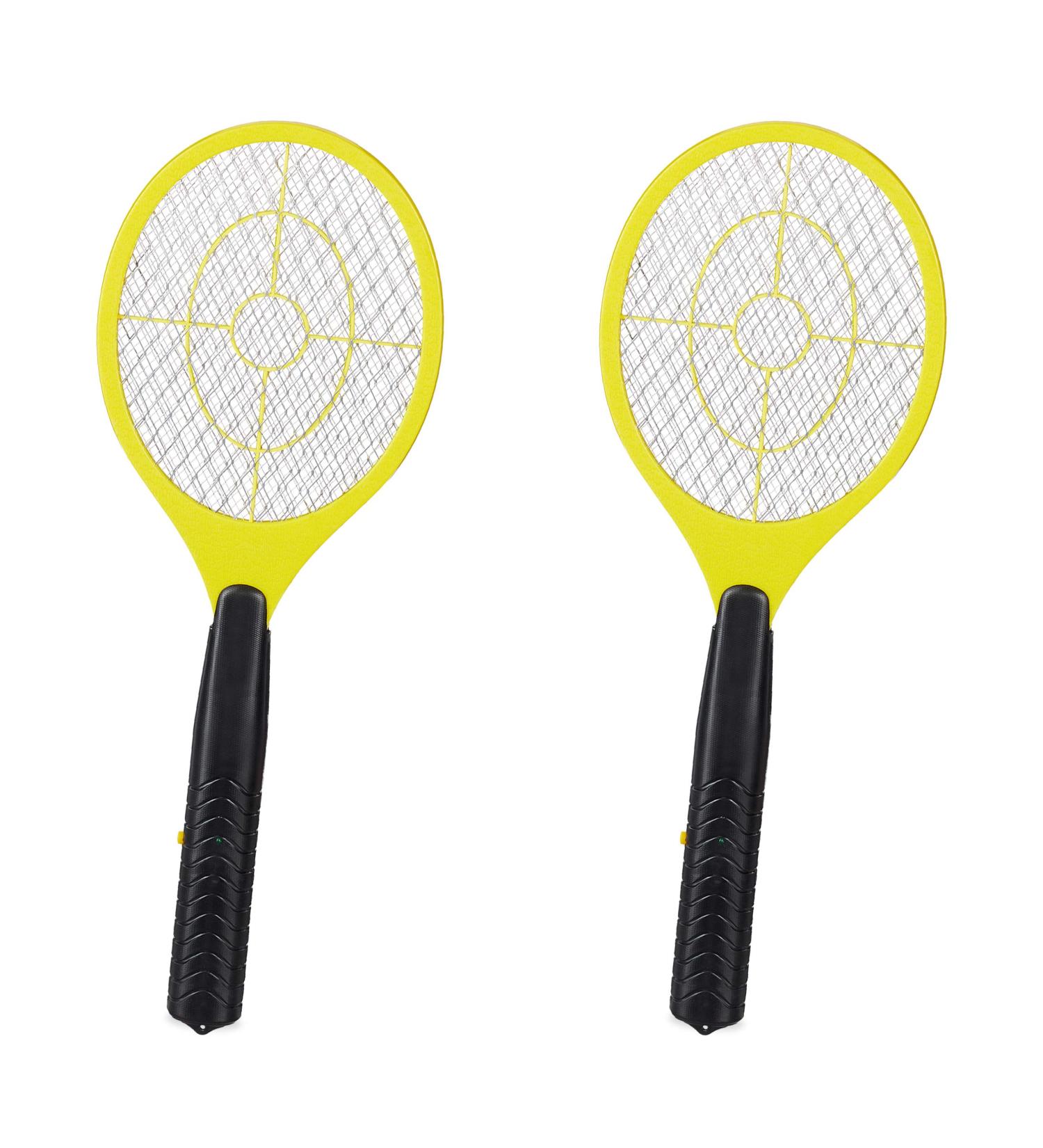 2-Pack Yellow Electric Fly Swatters - Chemical-Free Mosquito & Fly Zappers for Effective Pest Control - Buy Online on GoSupps.com