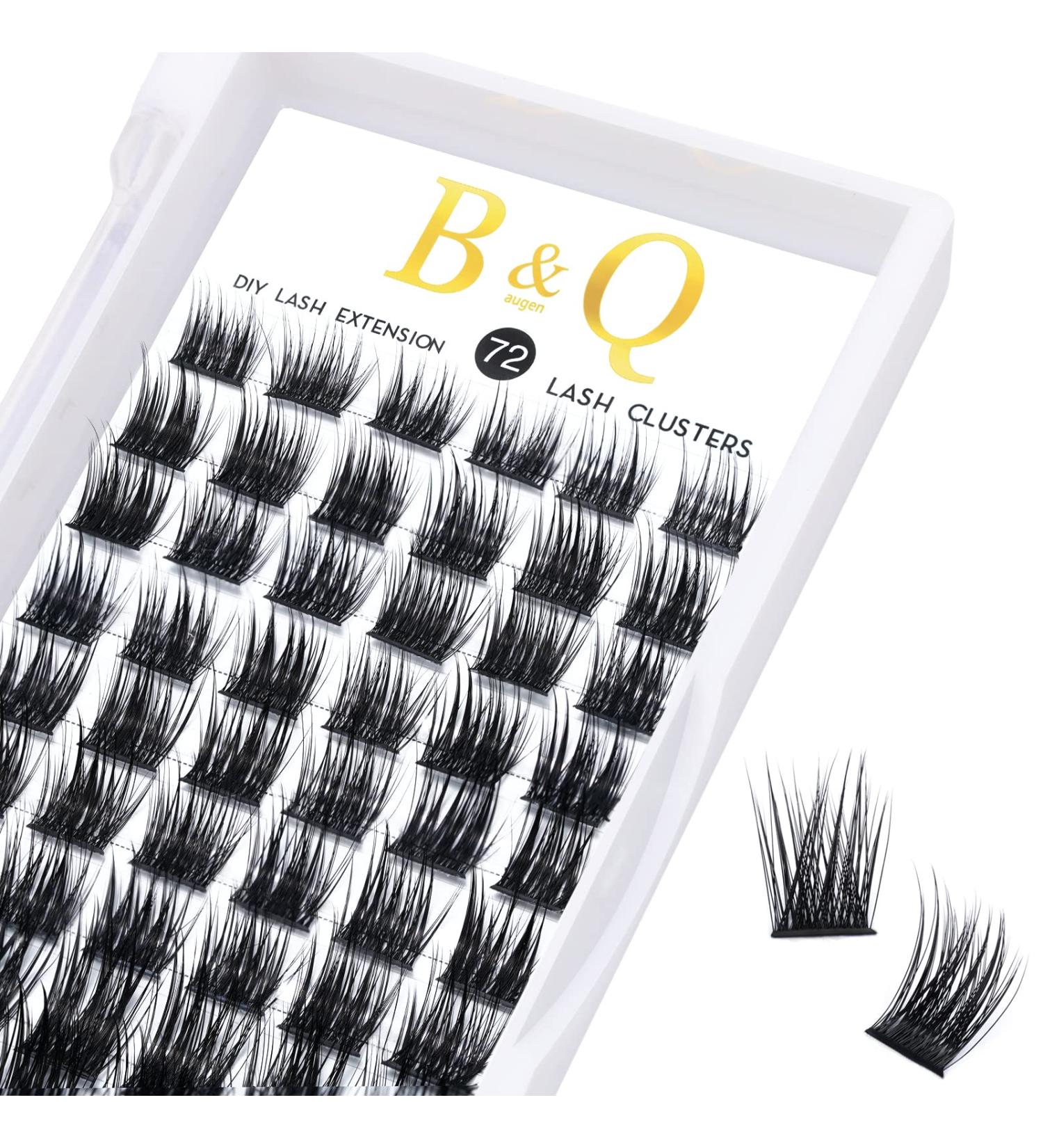 Shop 72 PCs B & Q DIY Individual Eyelashes - Reusable Wispy Extensions for Beginners | D-10mm B21 - Buy Online on GoSupps.com