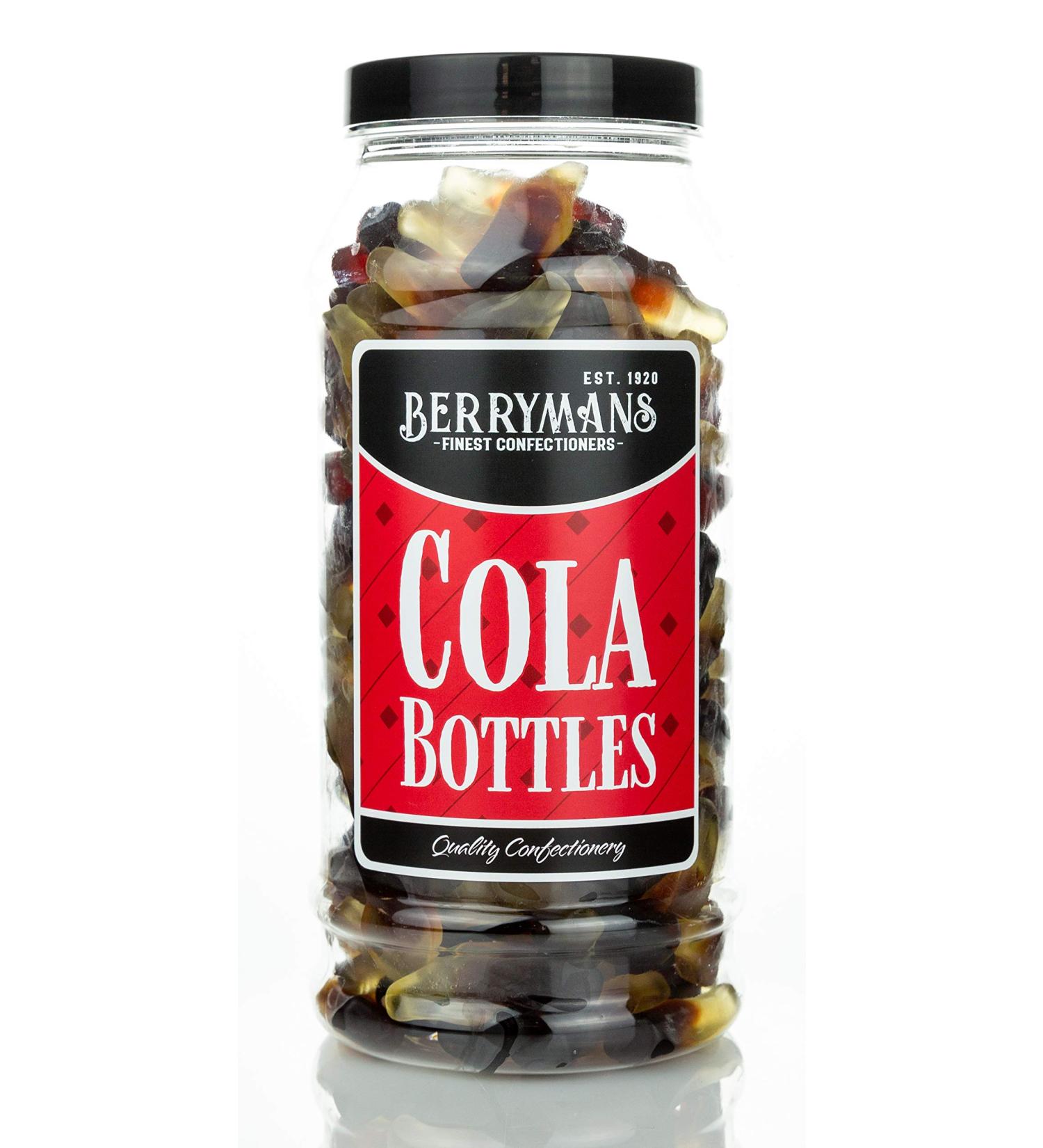 Original Cola Bottles Retro Sweets Gift Jar - Berrymans Sweet Shop - Buy Online on GoSupps.com