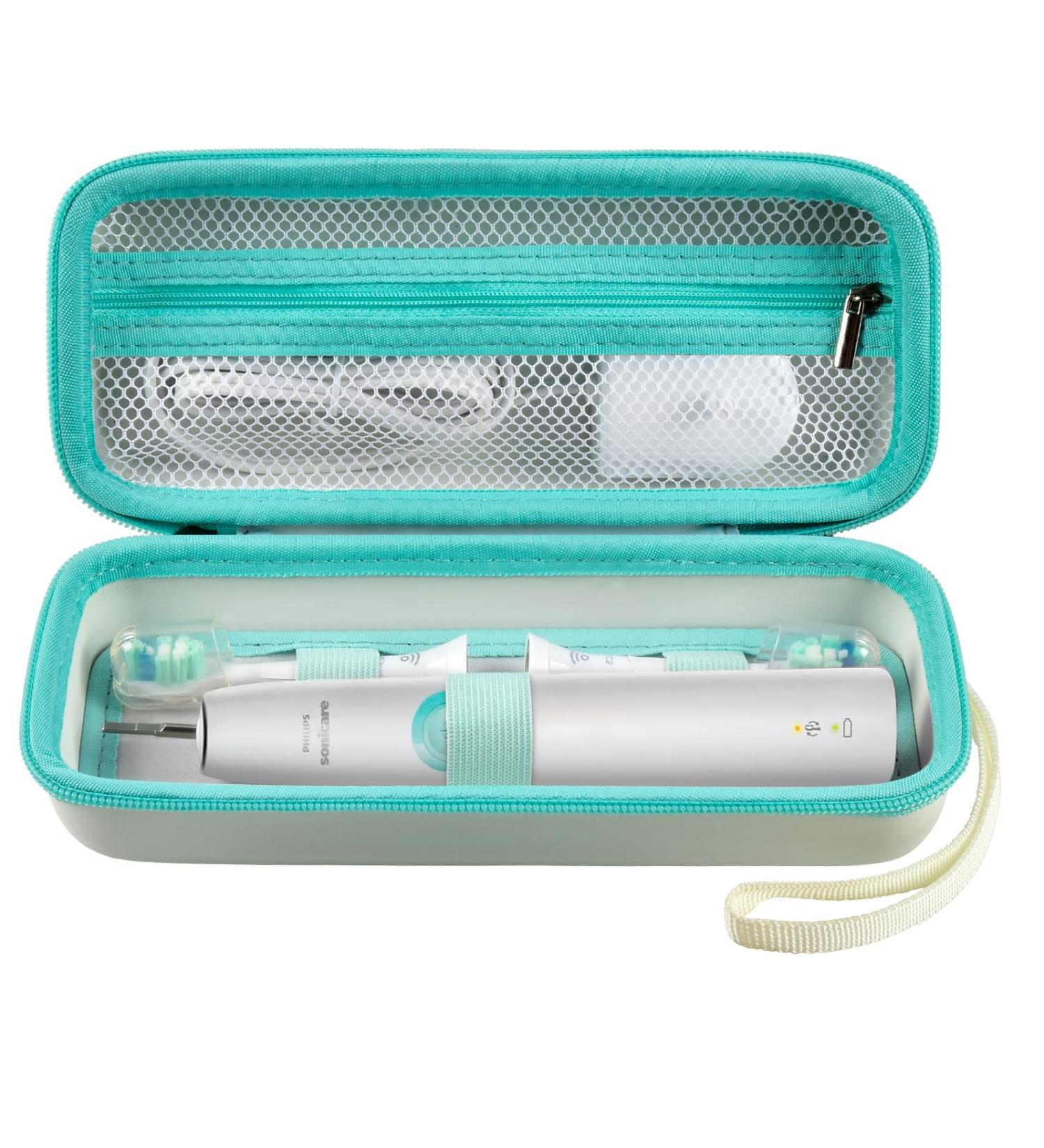 Travel Storage Bag for Philips Sonicare & Oral-B Toothbrush - Compatible Case for Pro Models & Accessories (White) - Buy Online on GoSupps.com