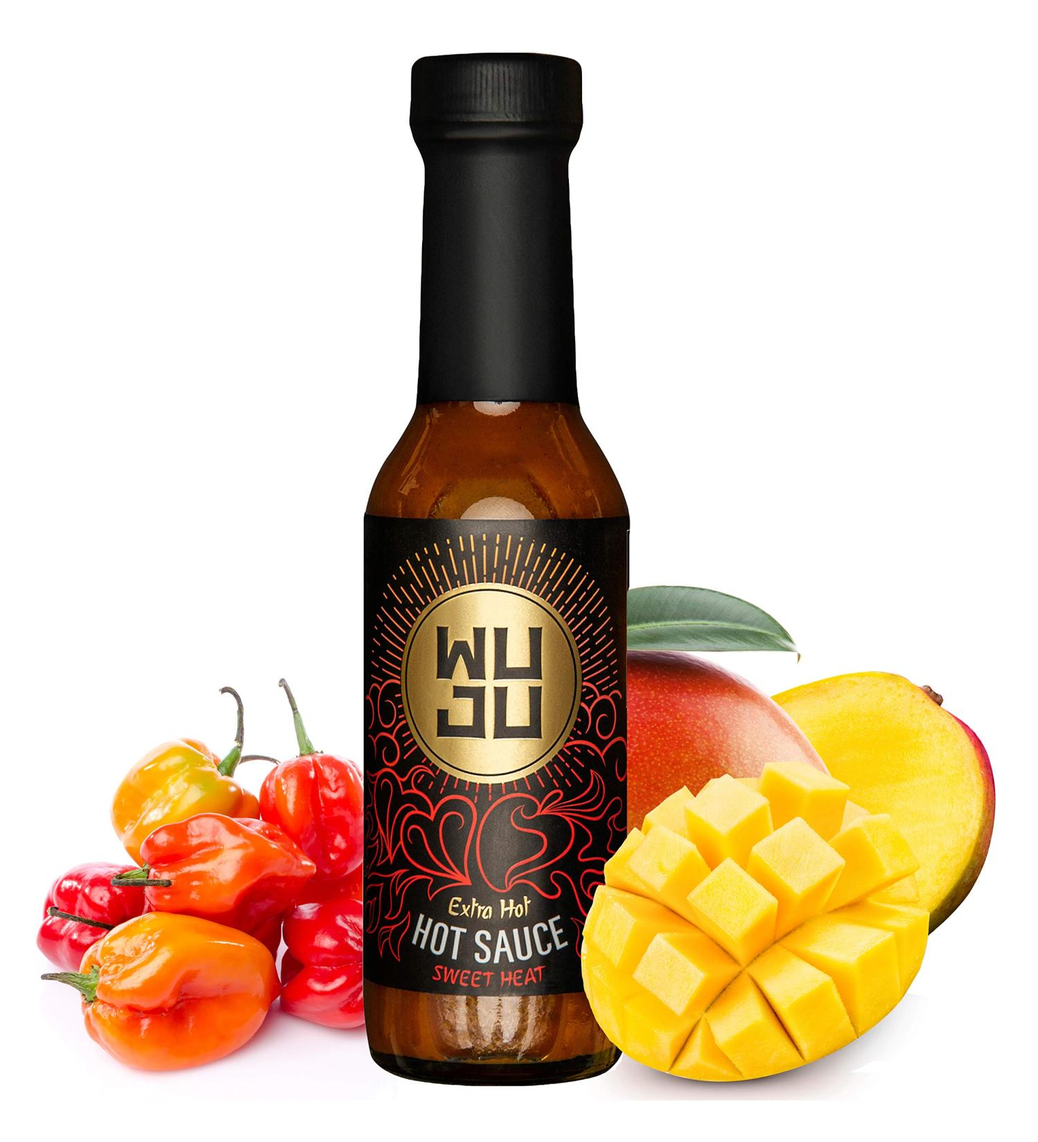 WUJU Extra Hot Sauce - All-Natural Agave Habanero Sauce | Low Sodium, No Preservatives - 5oz Gourmet Heat - Buy Online on GoSupps.com