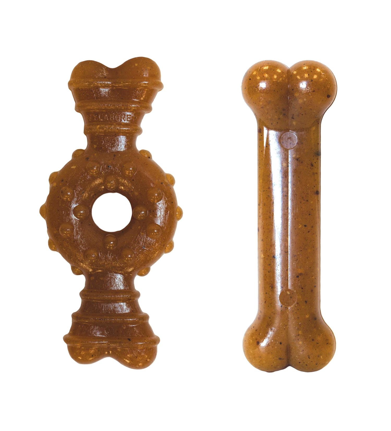 Nylabone Puppy Chew Toy Twin Pack - Medium Chicken Flavor Teething Toys for Puppies - Best Puppy Supplies (2 Count) - Buy Online on GoSupps.com