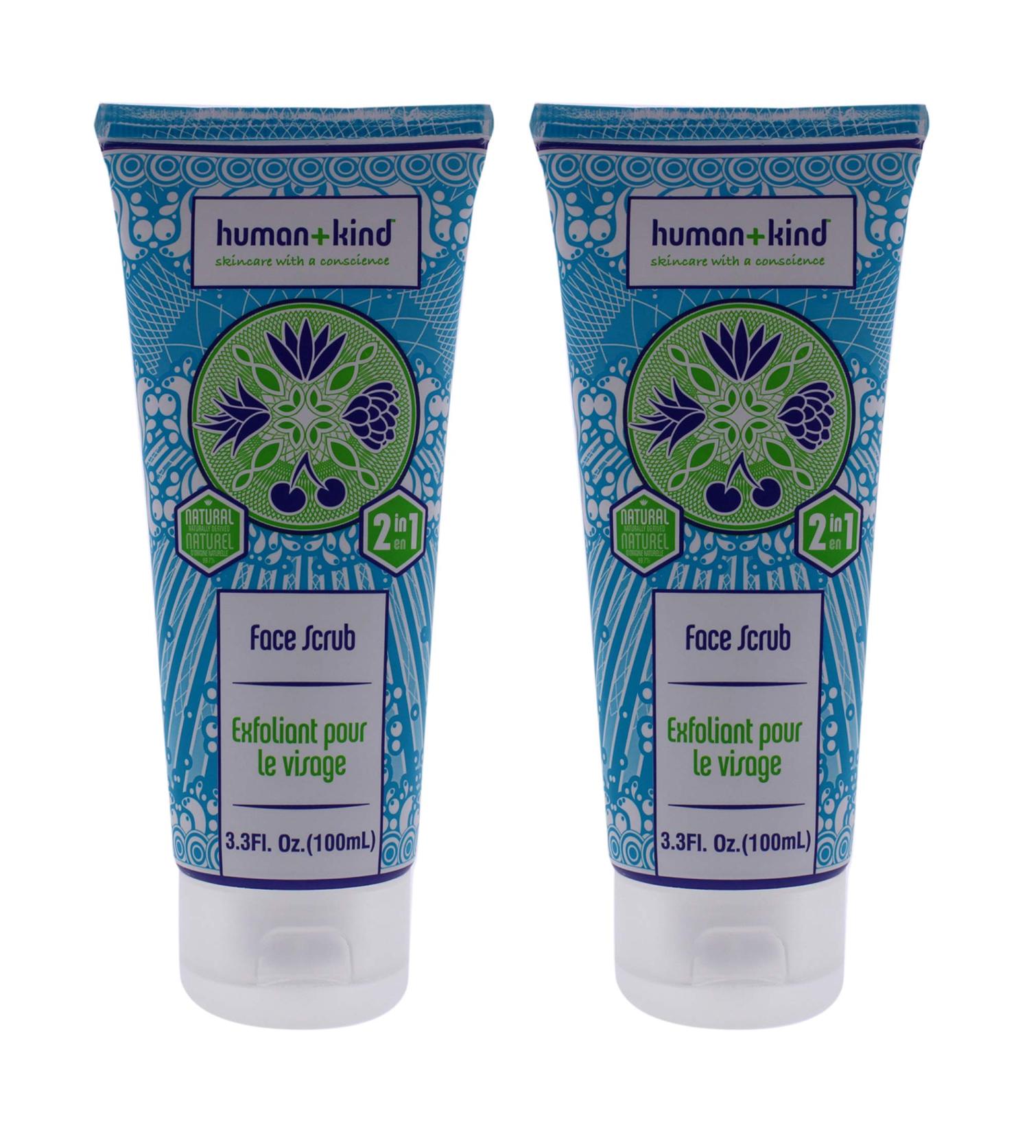Human+Kind Face Scrub Unisex 3.3 oz - Pack of 2 - Buy Online on GoSupps.com