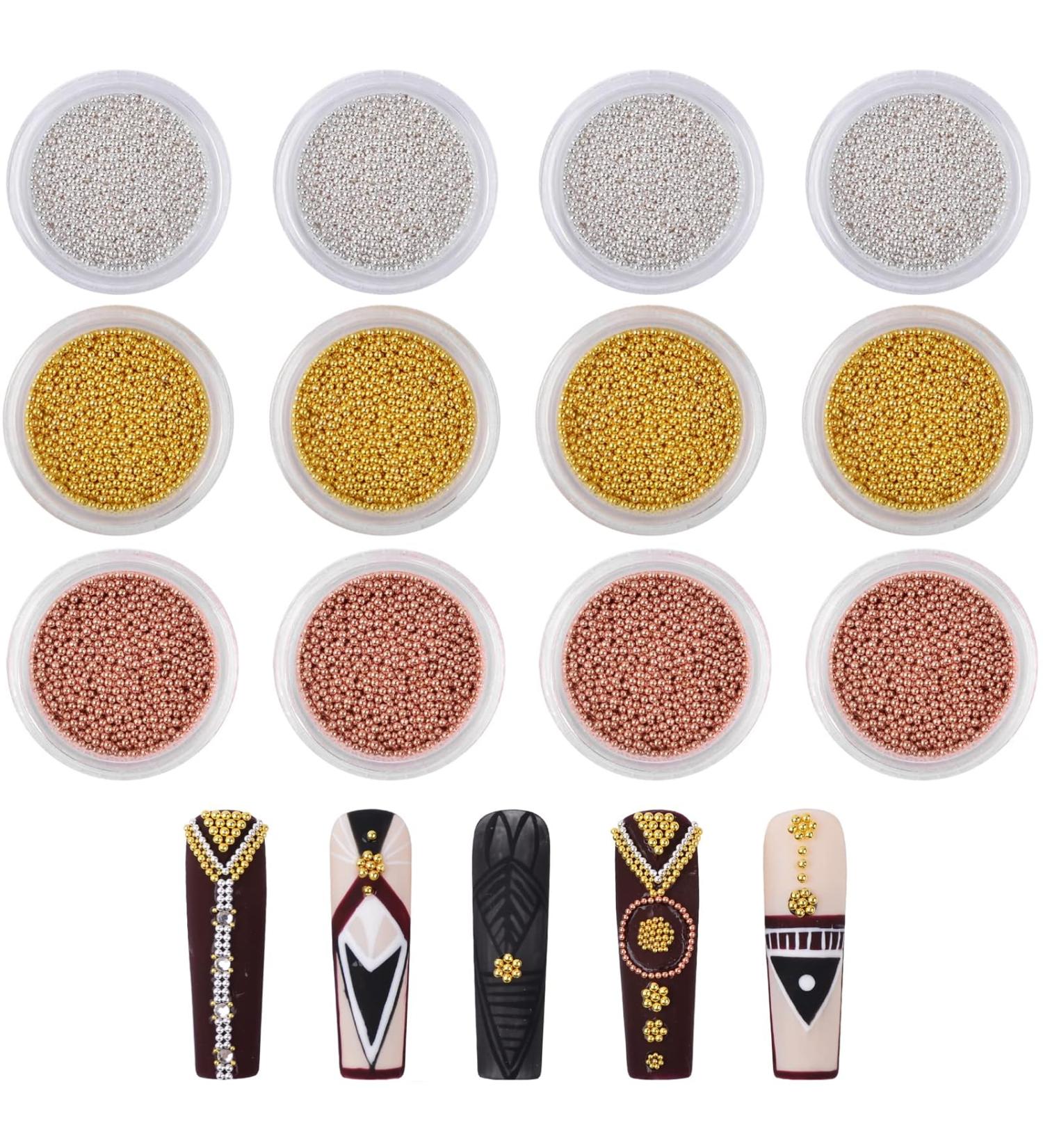 BHUJIA Nail Gems - Exquisite 3D Nails Art Metal Charms Studs Jewels Decals Decorations Enrich Your Nail Artistry Experience - Buy Online on GoSupps.com