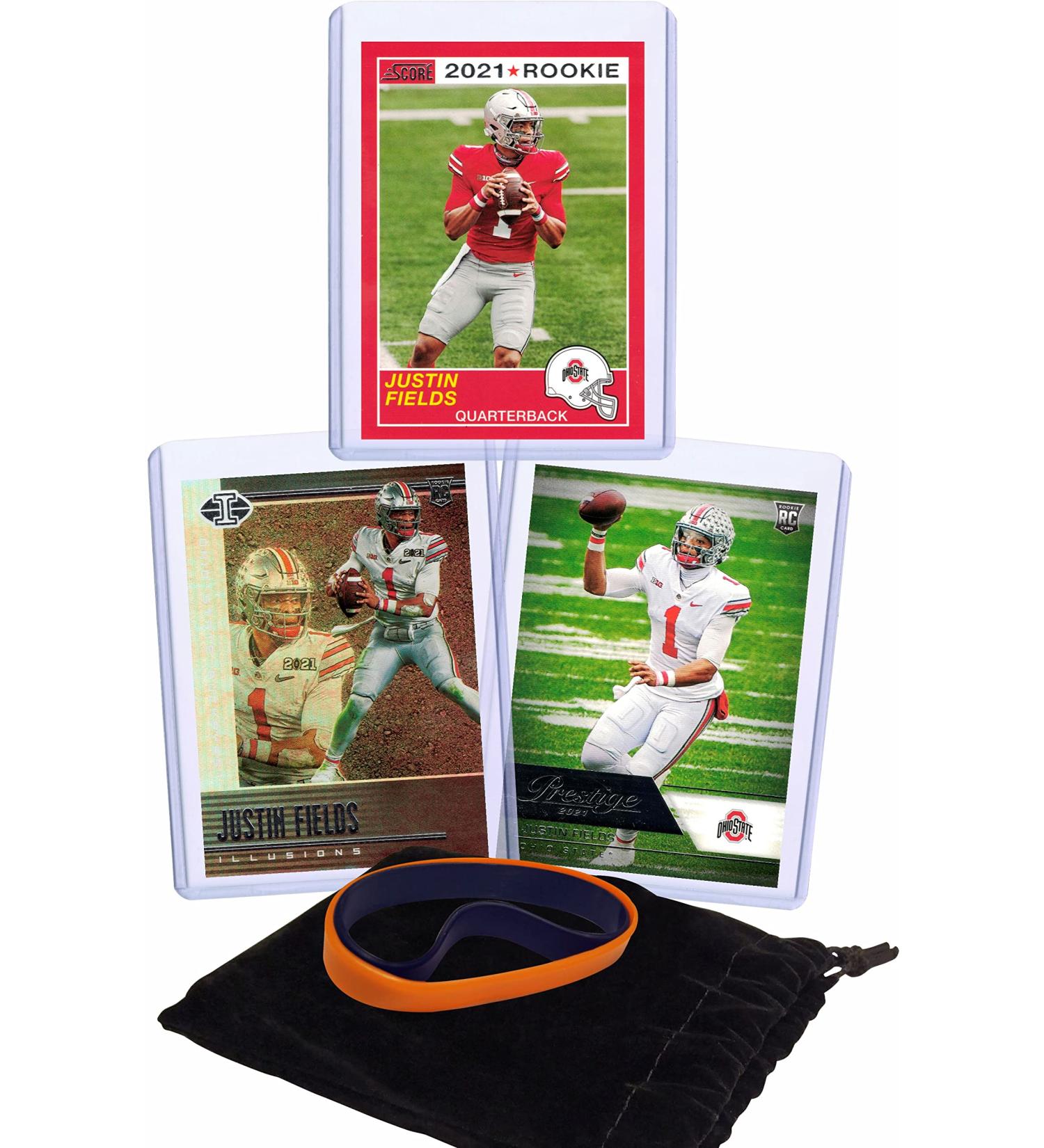 Justin Fields Rookie Cards Bundle - Chicago Bears Football Trading Cards (3 Cards) - Gift Set - Buy Online on GoSupps.com