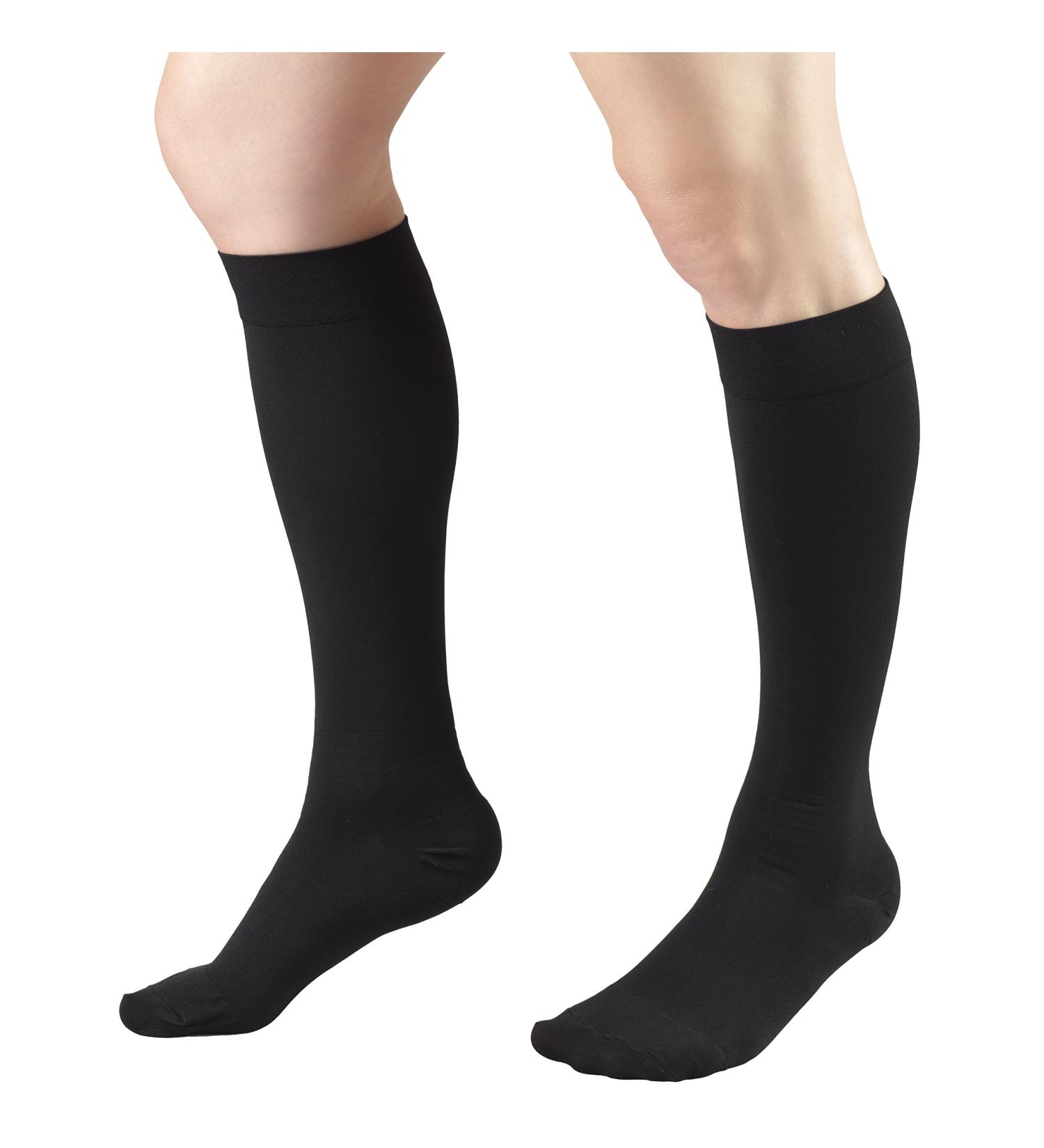 Truform 20-30 mmHg Compression Stockings Short Length, Black, Large - 1 Pair - Buy Online on GoSupps.com