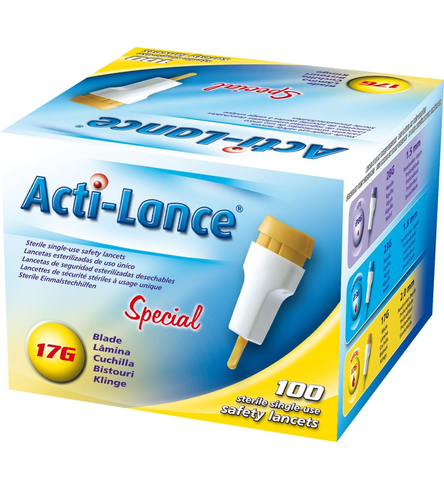 Buy Button Activated Safety Lancet 17g x 2.0mm - Pack of 100 | Special Yellow - International Shipping Available - Buy Online on GoSupps.com