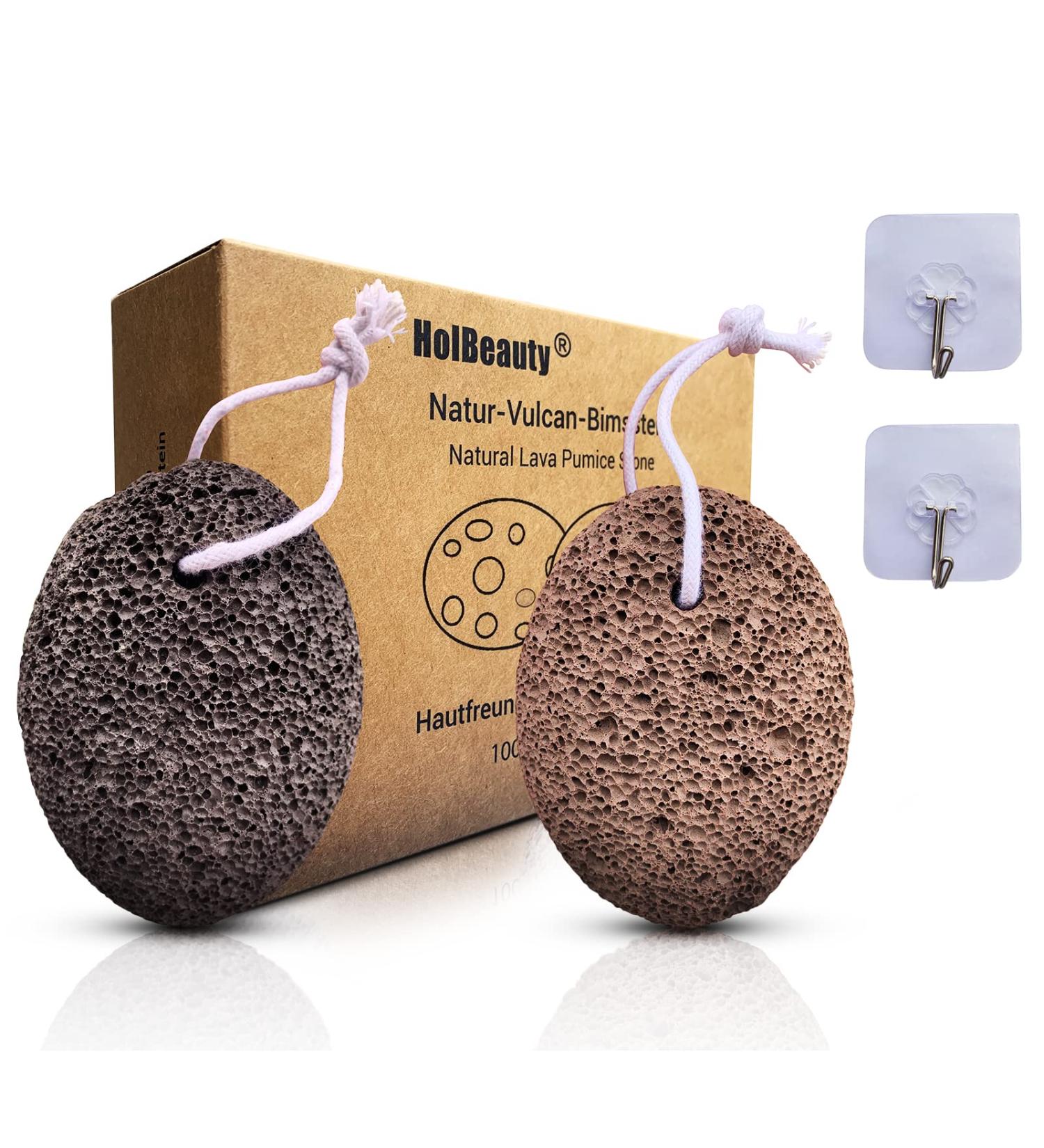Holbeauty Bimsstein Foot Care Set - Natural Horn Skin & Callus Remover - Pumice Stone for Feet & Hands - Terracotta & Dark Terracotta Options - International Shipping Available - Buy Online on GoSupps.com
