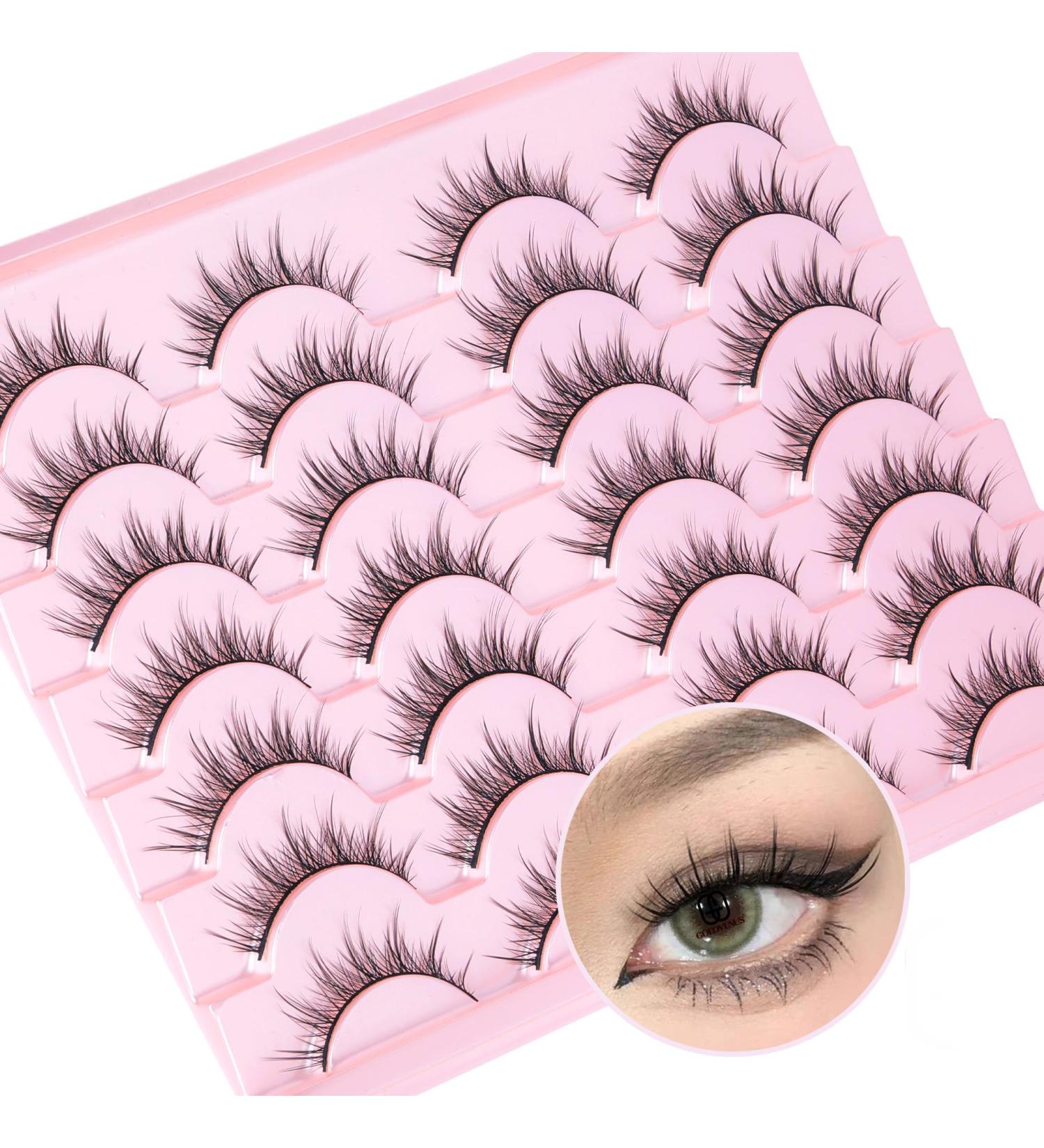 Manga Lashes False Eyelashes Wispy Eye Lashes Fluffy Anime Lashes Strip 3D Volume Natural Korean Fake Eyelashes Manhua Lashes Spiky Manhwa Lashes Asian Style Douyin Cosplay Lashes by Goddvenus spiky lashes - Buy Online on GoSupps.com