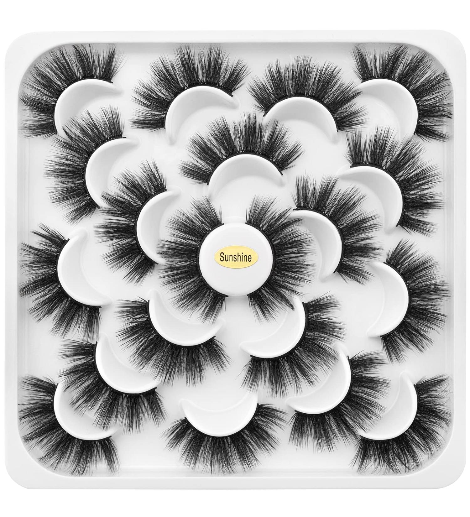 Buy Cousei Dramatic False Eyelashes - 10 Pairs Fluffy & Reusable Natural Volume Extensions - No Glue Needed! - Buy Online on GoSupps.com