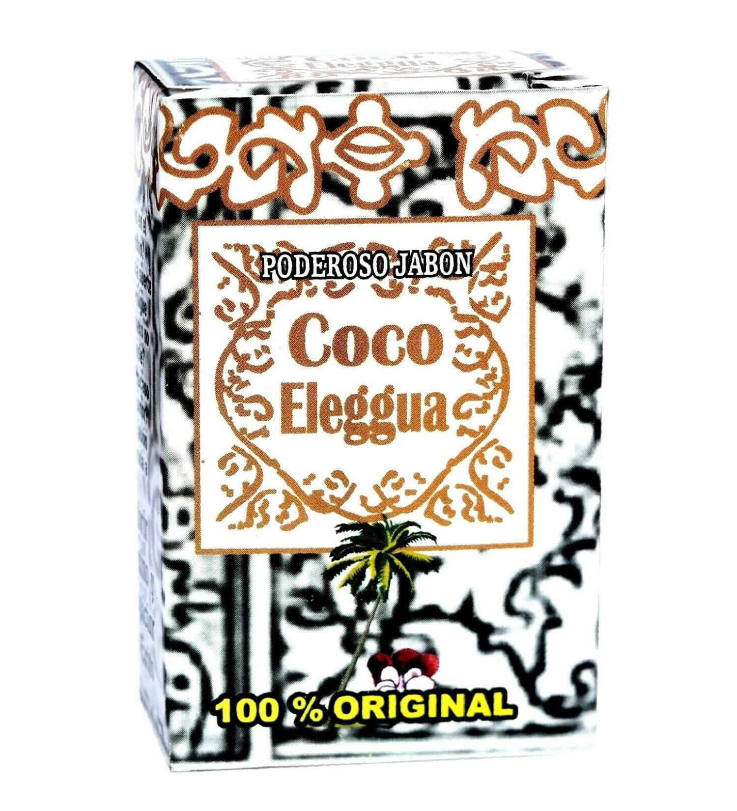 1 PC Coconut ELEGUA SOAP Coco ELEGUA JABON 100G 3.53 Oz.