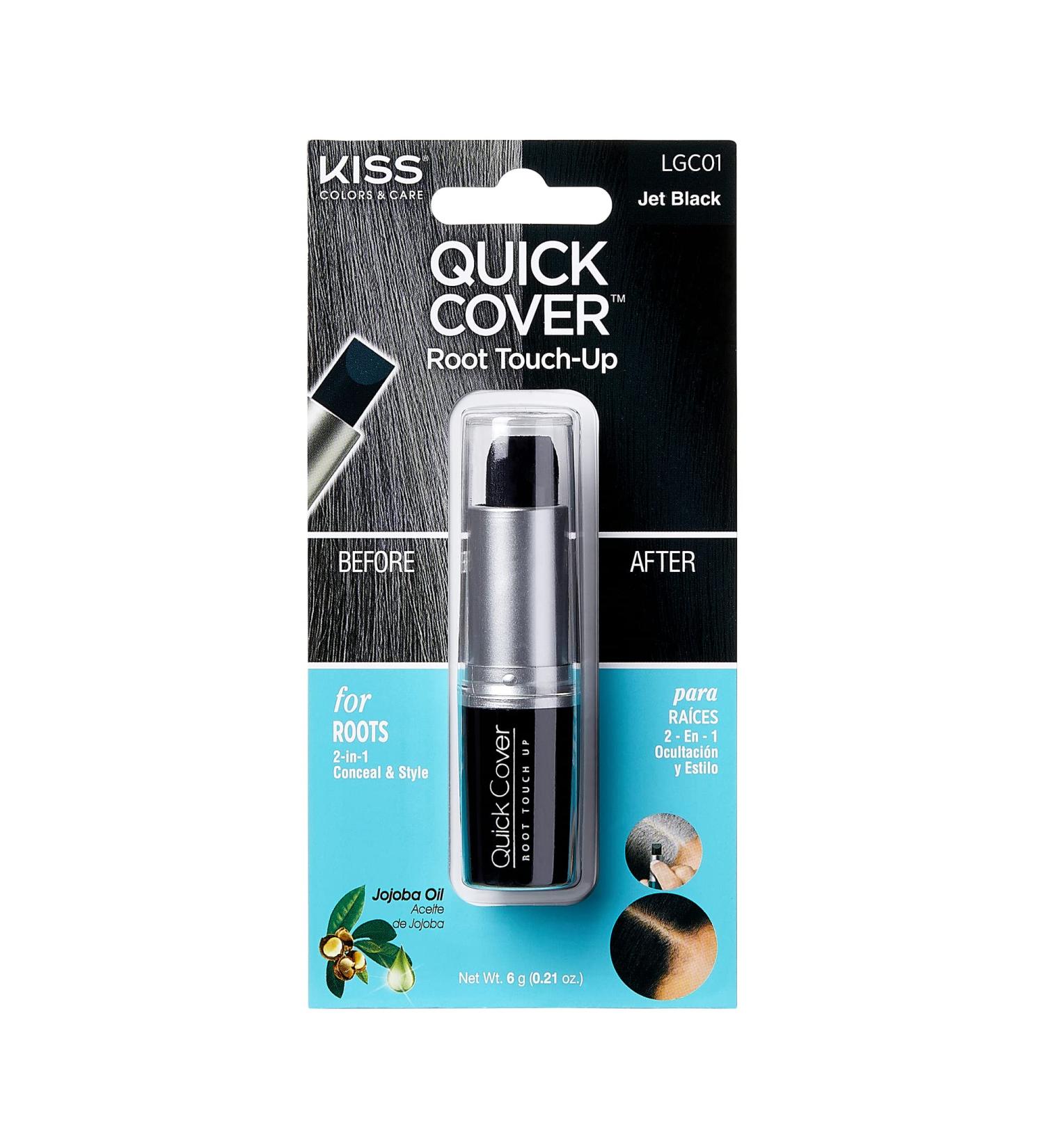 RED by Kiss Quick Cover Root Touch Up Stick Type Water-Resistant Temporary Gray Concealer Cover Up Brush for Hair and Beard (Jet Black) - Buy Online on GoSupps.com