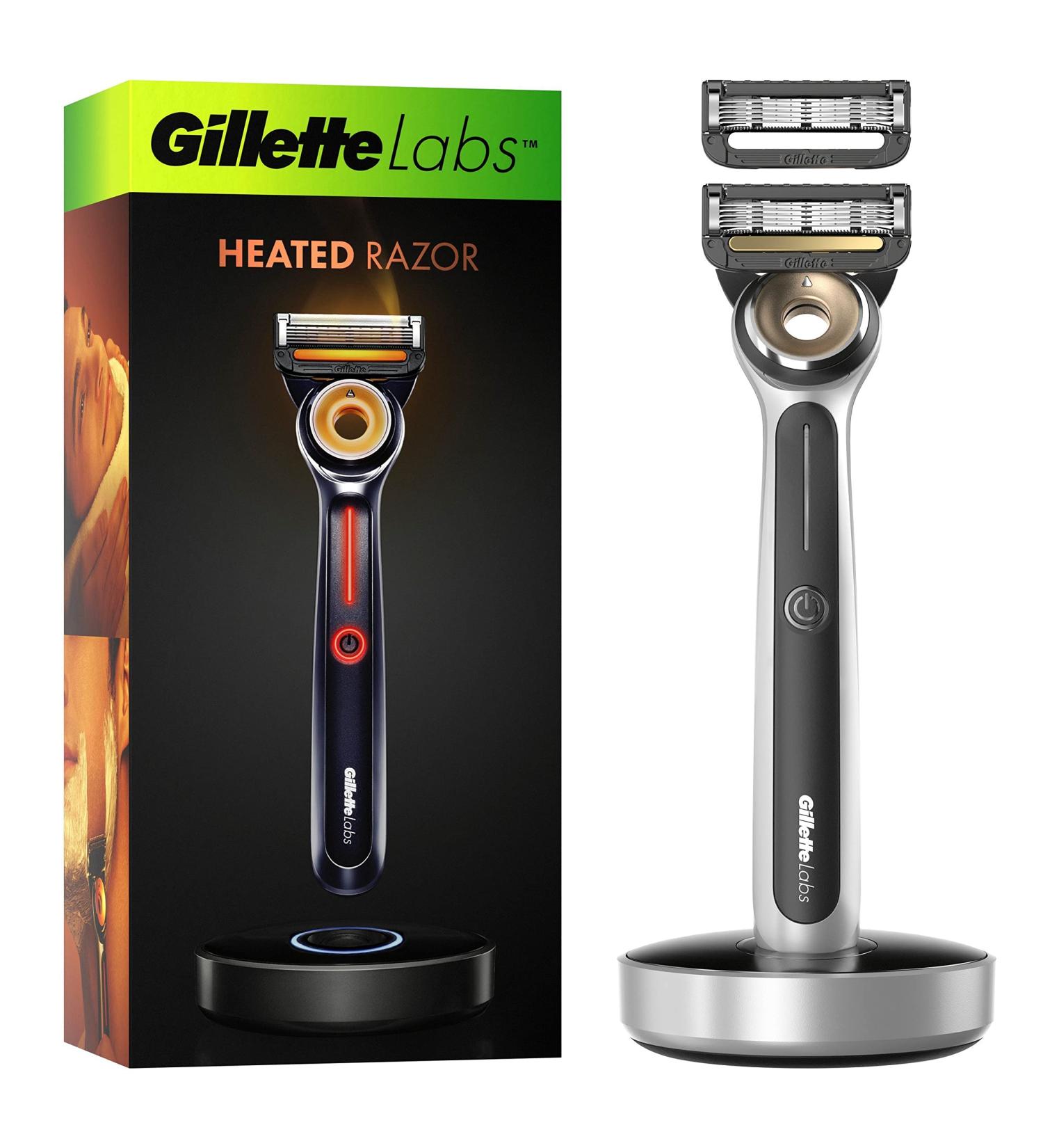 Gillette Labs Heated Wet Razor - Premium Men's Razor with Cleaning Element & Magnetic Dock | Ideal Gift - Buy Online on GoSupps.com