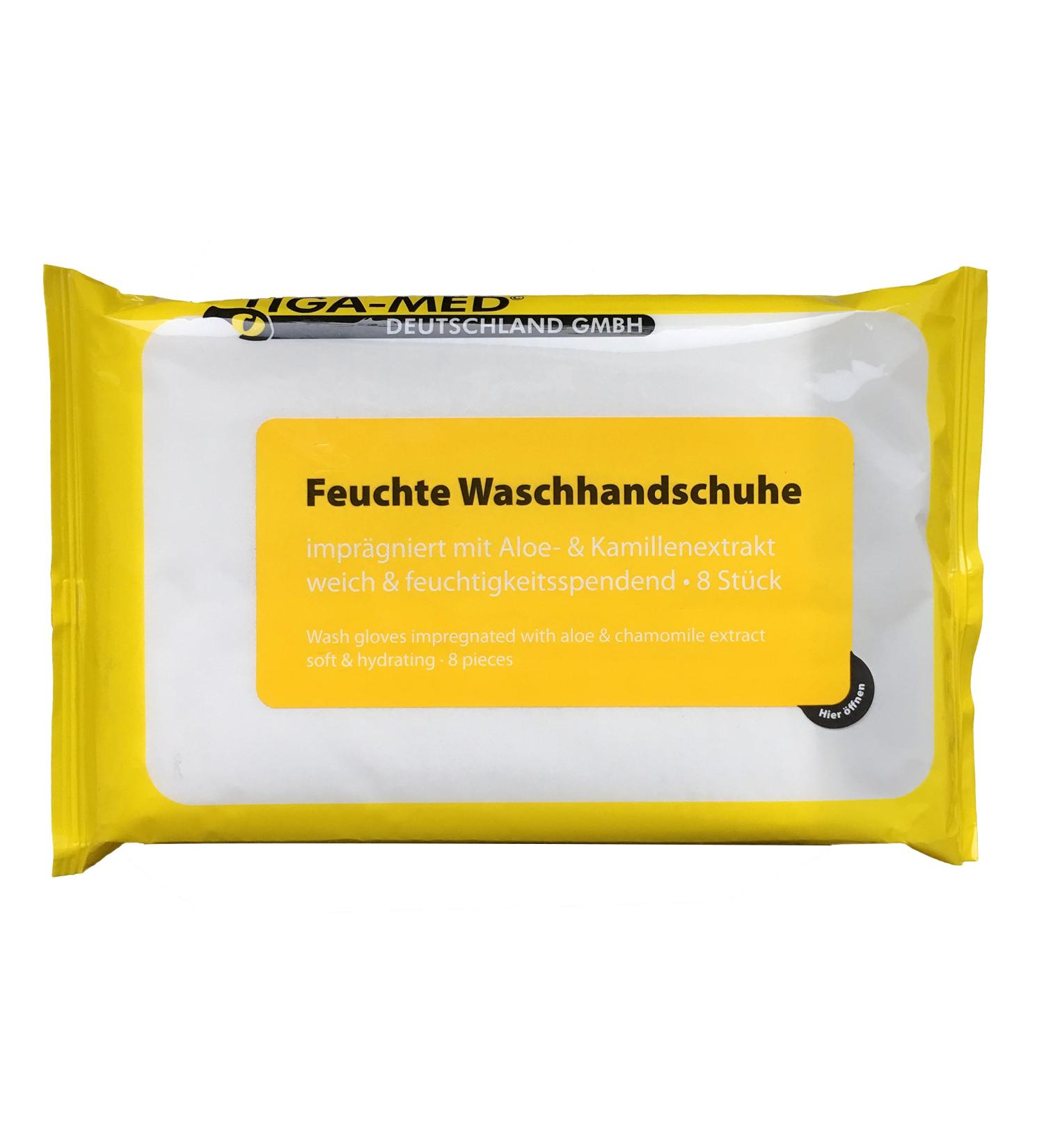 Buy Wash Gloves Wet Disposable 24 Pack (192 Pieces) | Aloe Vera Impregnated for Gentle Skin Care - International Shipping Available - Buy Online on GoSupps.com
