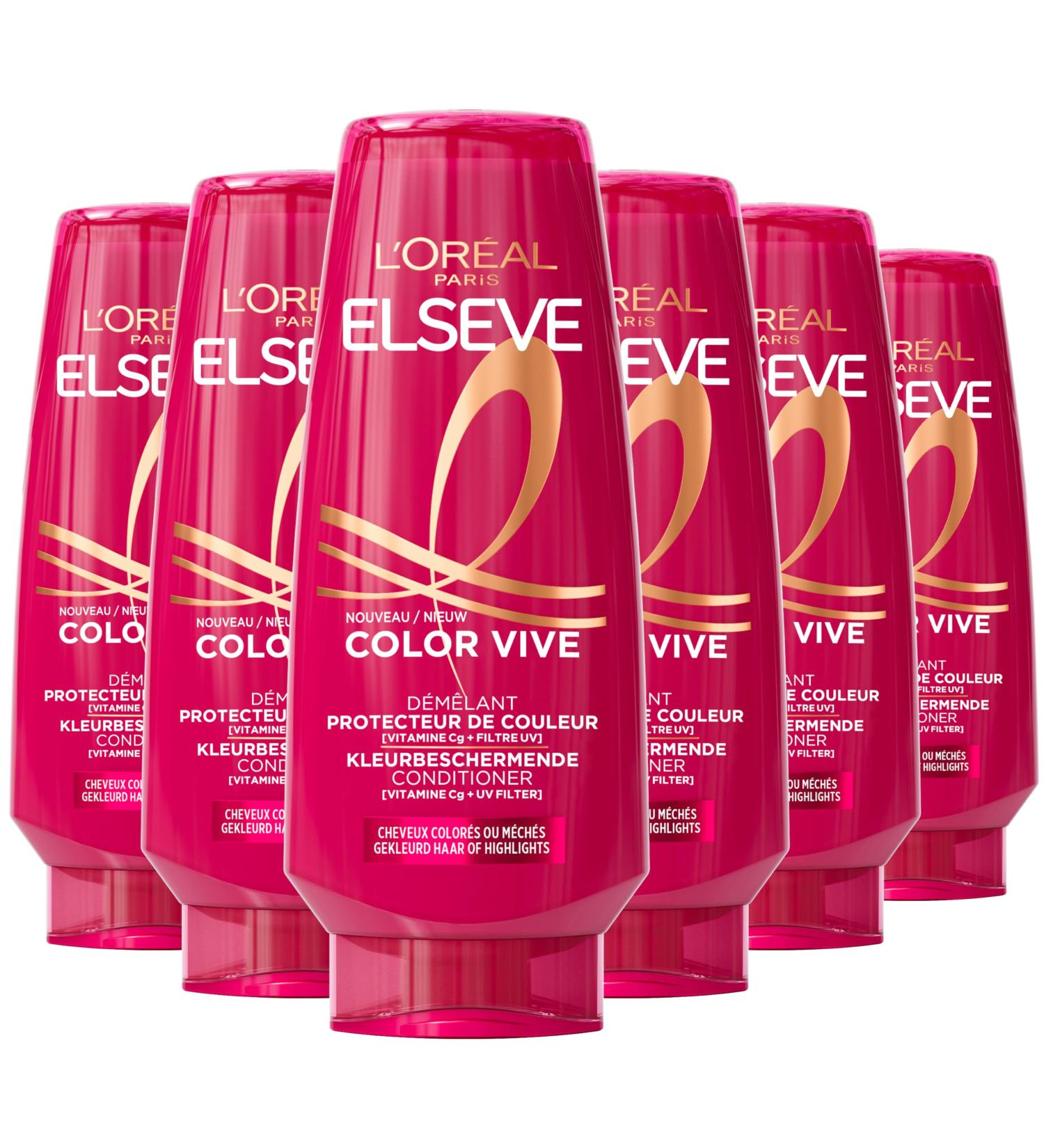 L'Oreal Paris L'Or al Paris Elseve Color Vive Conditioner - Colored Hair or Highlights - Maintains Color Intensity and Vibrancy of Color - 6 x 250 ml