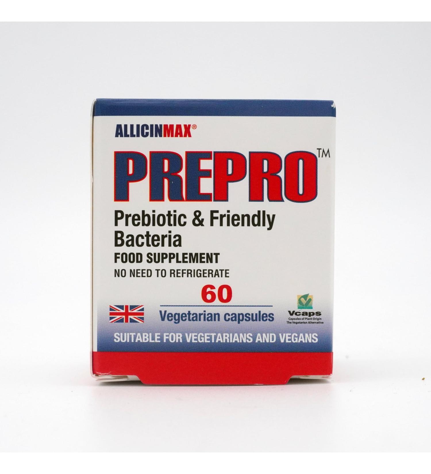 Allicin PREPRO Prebiotic with Allisure 60 Veg Caps - Boost Gut Health and Immunity - Buy Online on GoSupps.com