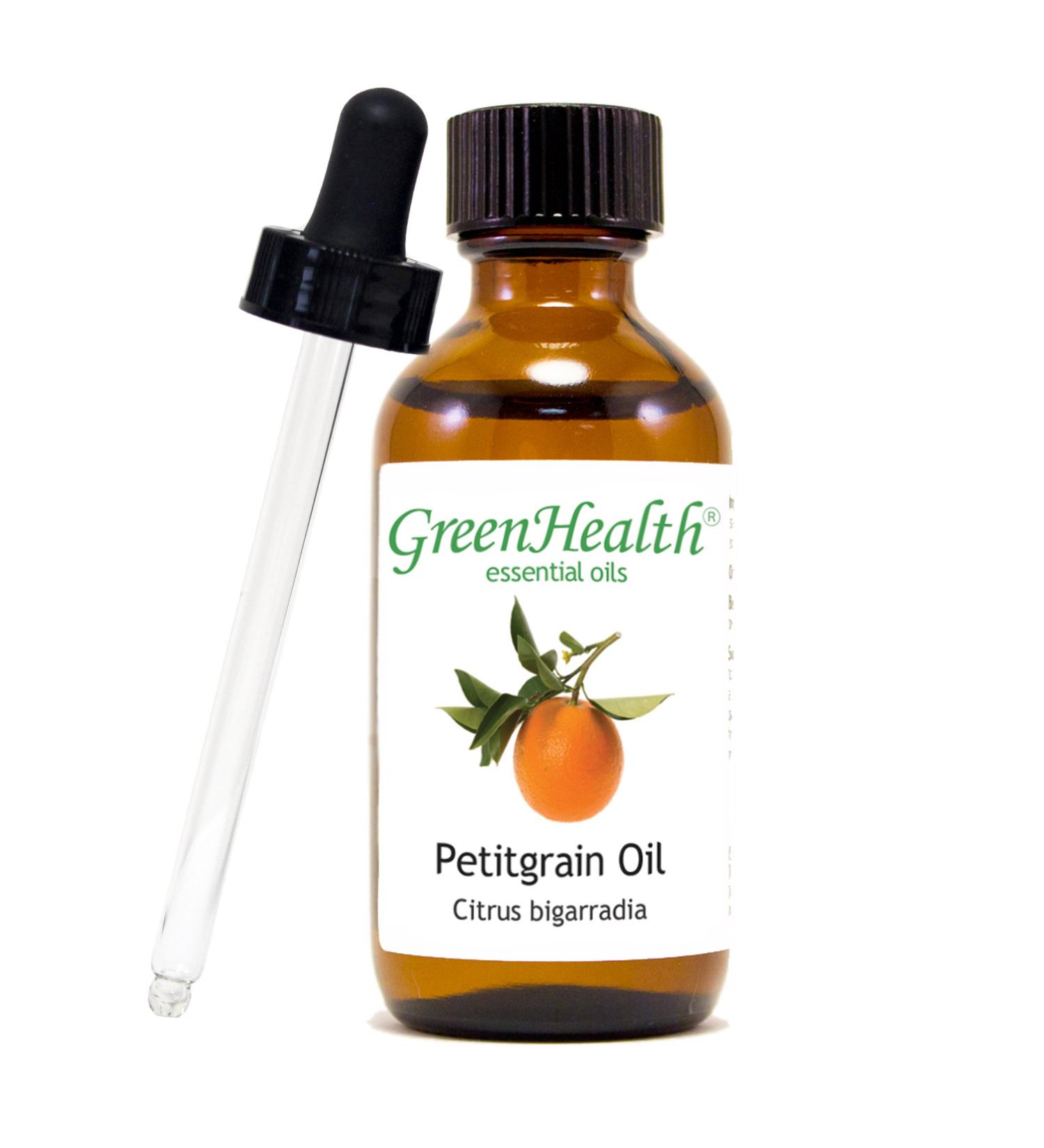 Petitgrain 2 fl oz (59 ml) Glass Bottle w/Glass Dropper 100% Pure Essential Oil GreenHealth