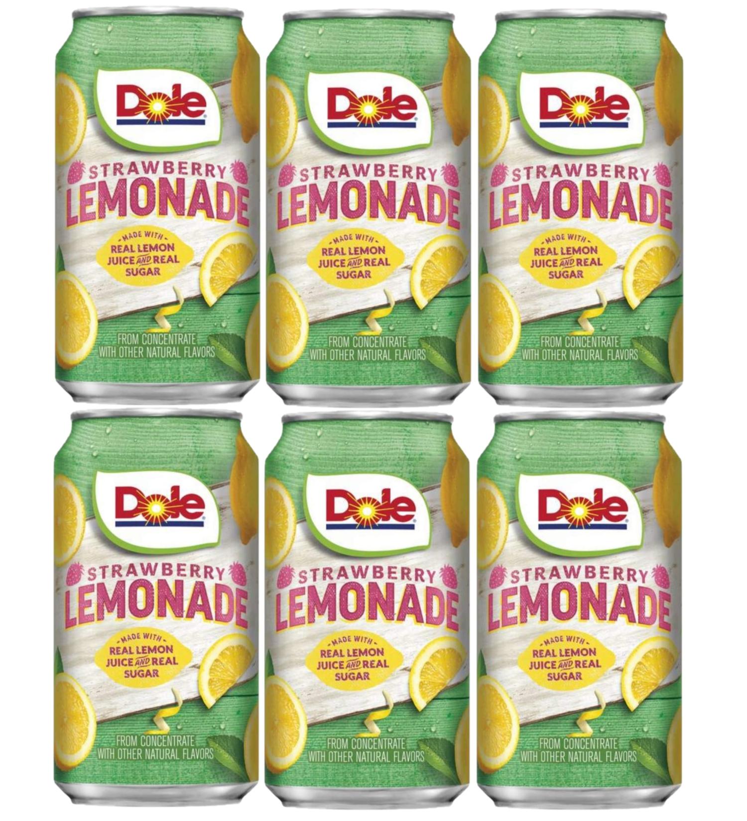 Dole 12oz Strawberry Lemonade 6-Pack - Refreshing Fruit Beverage - Buy Online on GoSupps.com