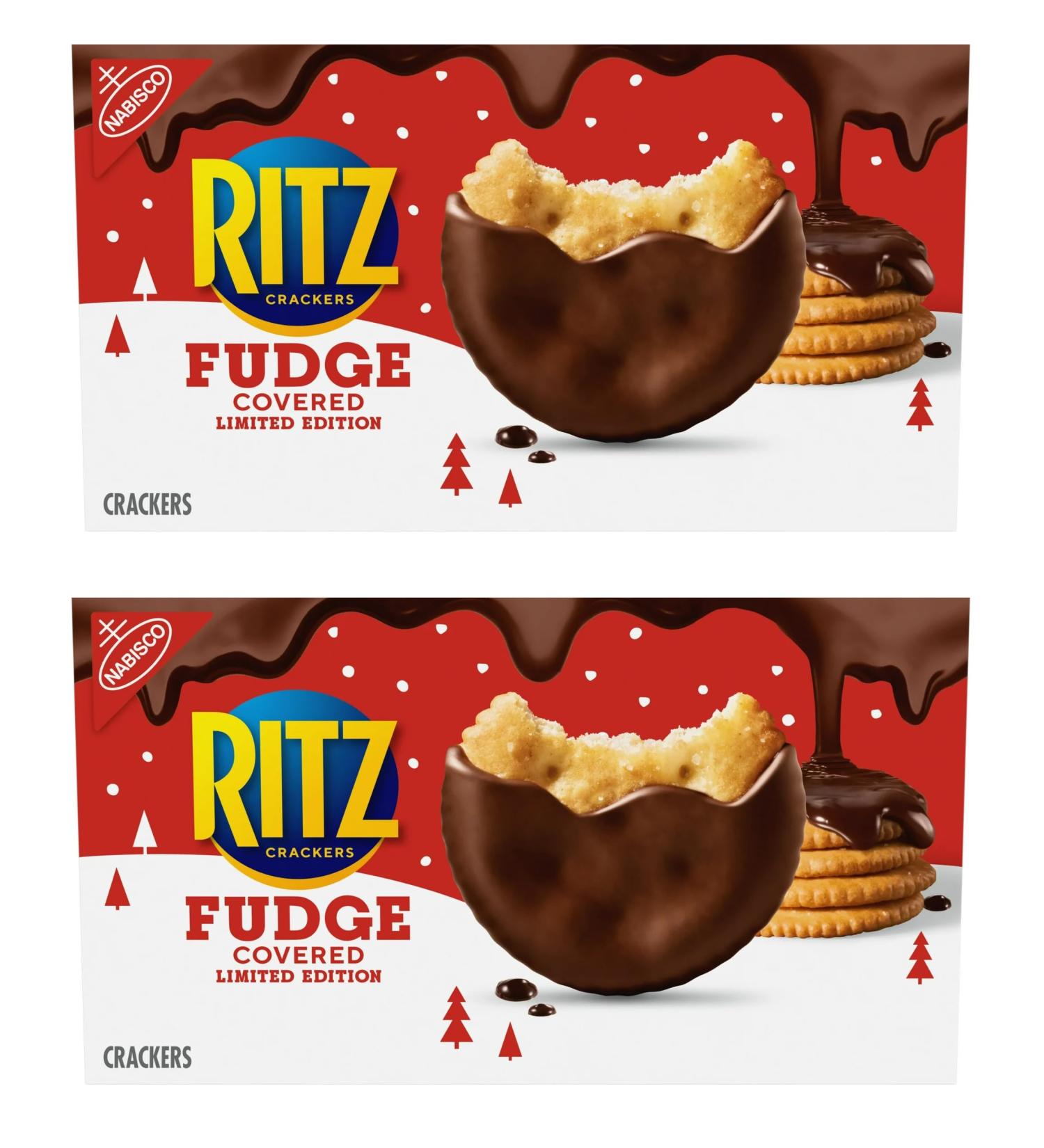 RITZ Fudge Covered Crackers Limited Edition (2) Box Value Bundle (212g per box) - PLUS Bonus Big Maple Trivia Cards - Perfect Stocking Stuffer or Christmas Gift For Kids Friends Office During the Holidays - Buy Online on GoSupps.com