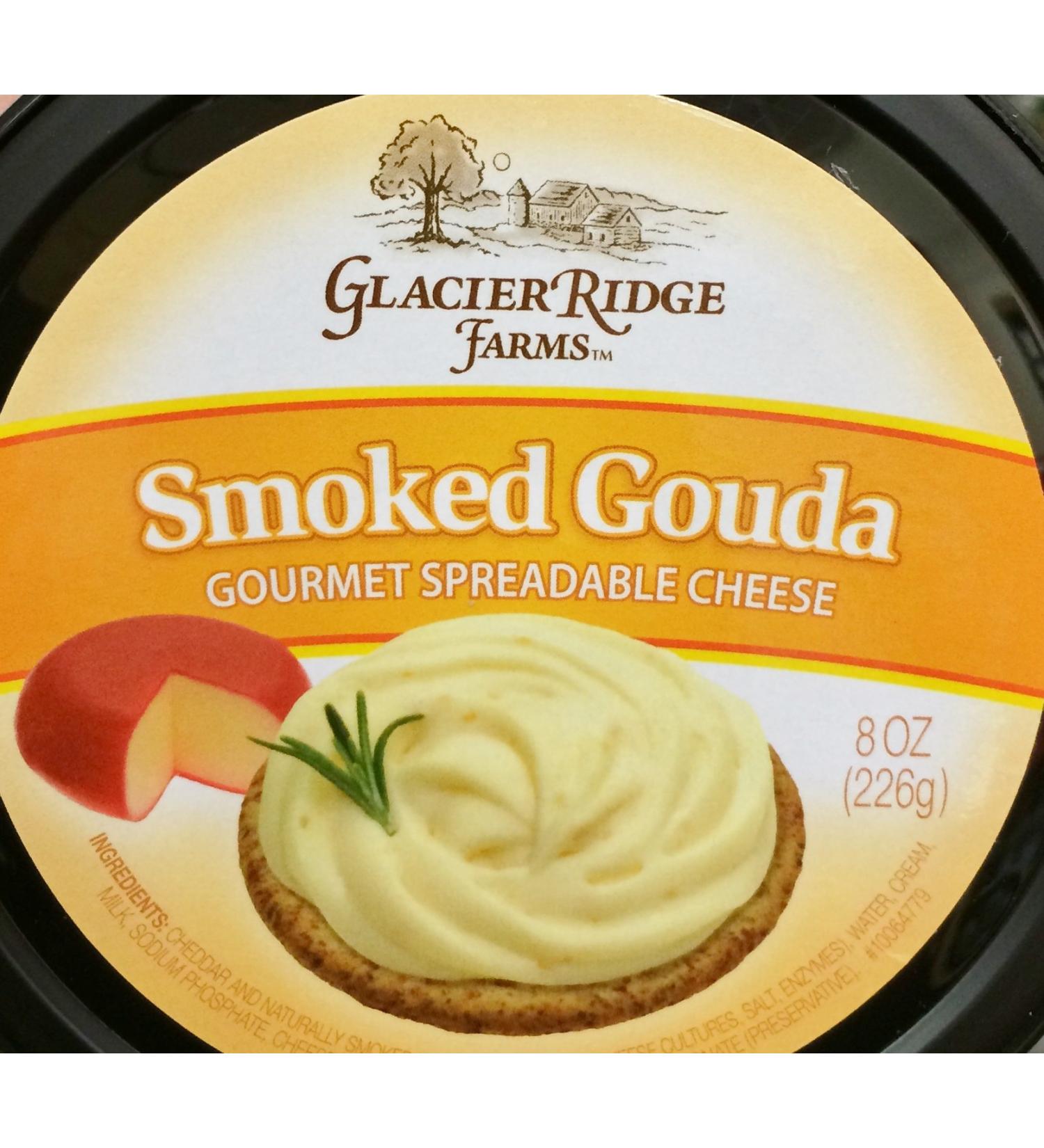 Glacier Ridge Farms Smoked Gouda Gourmet Spreadable Cheese - 8oz Cup - Buy Online on GoSupps.com