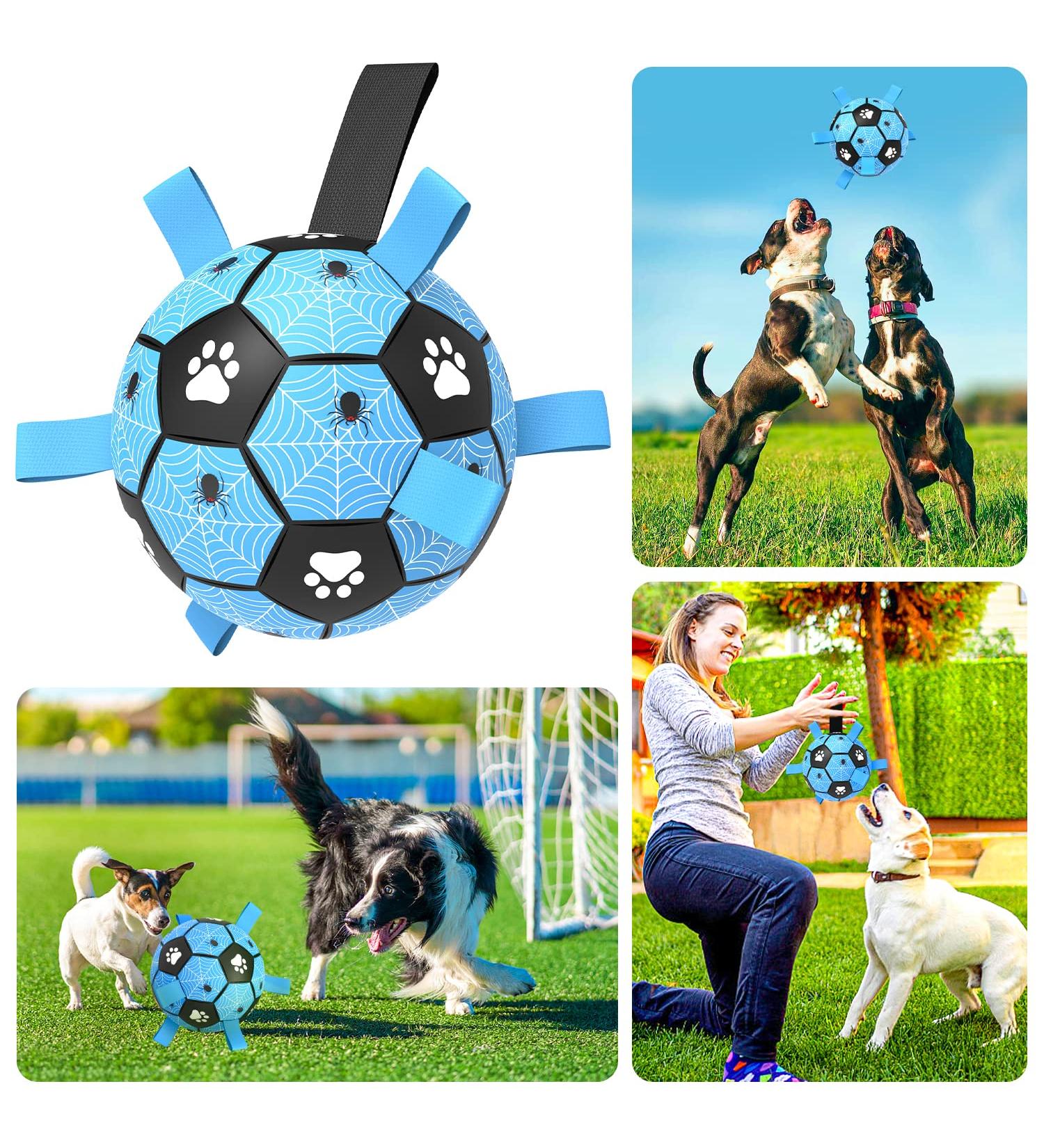 X Xben Dog Toys Ball - 20cm Interactive Football for Small & Medium Dogs | Durable Inflatable Perfect for Indoor & Outdoor Play - Buy Online on GoSupps.com