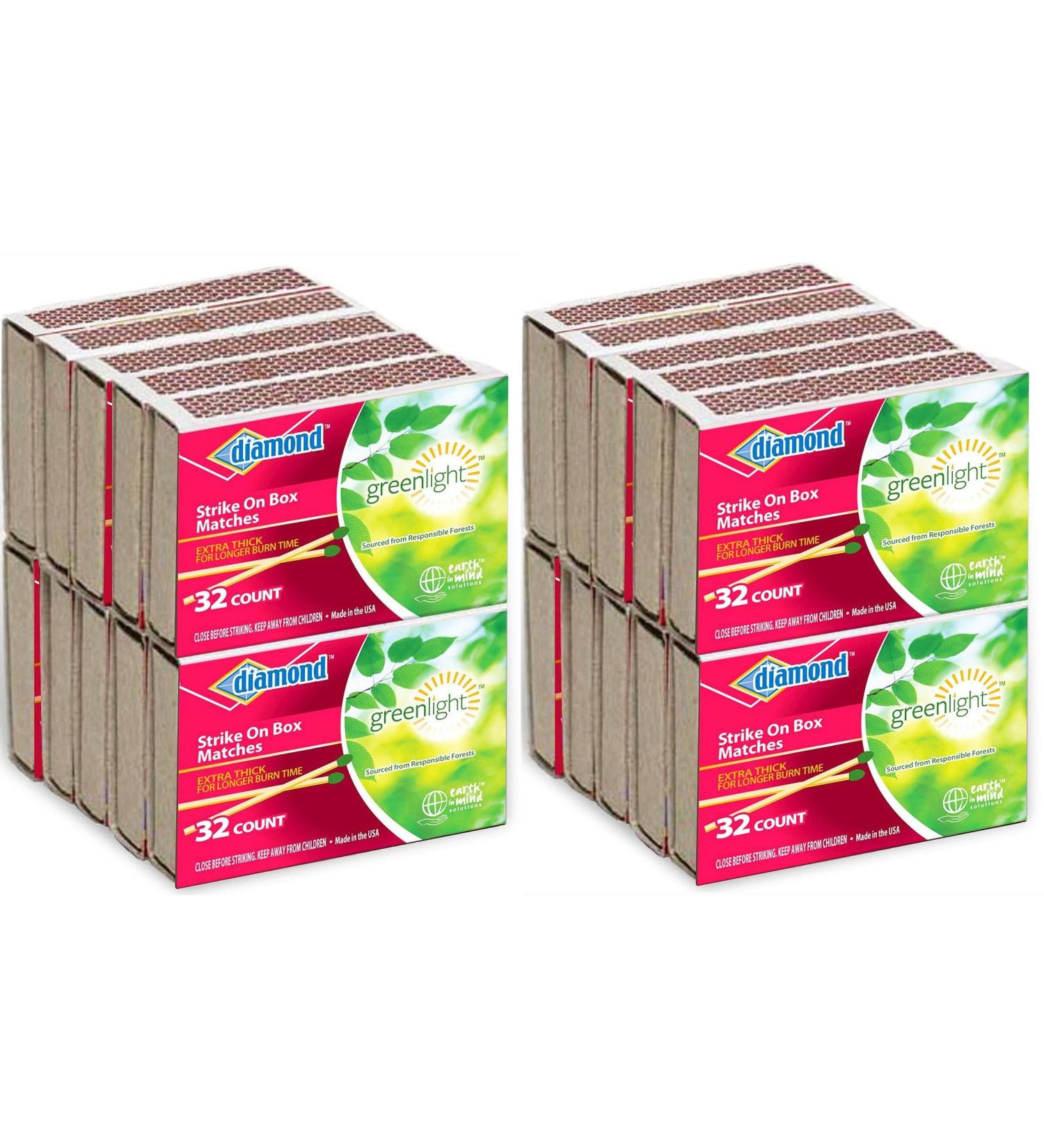 Diamond Greenlight Strike on Box Matches, 32 Count (Pack of 20)