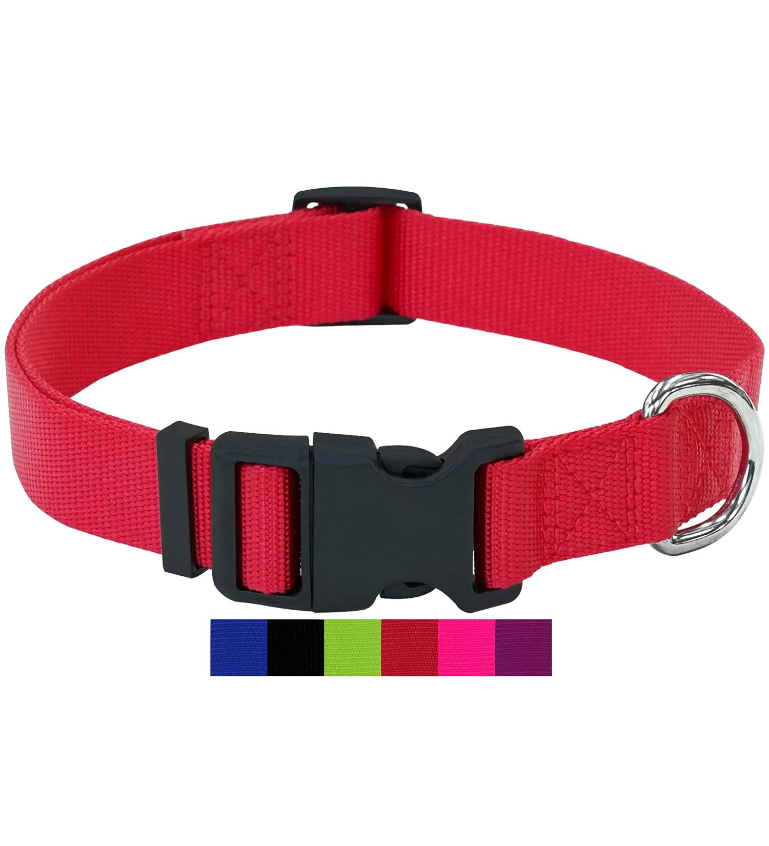 Dey Premium Adjustable Dog Collar - Nylon Neck Bands for Small & Large Dogs Cats & Puppies - Multiple Colors & Sizes Available - Red XS - Buy Online on GoSupps.com
