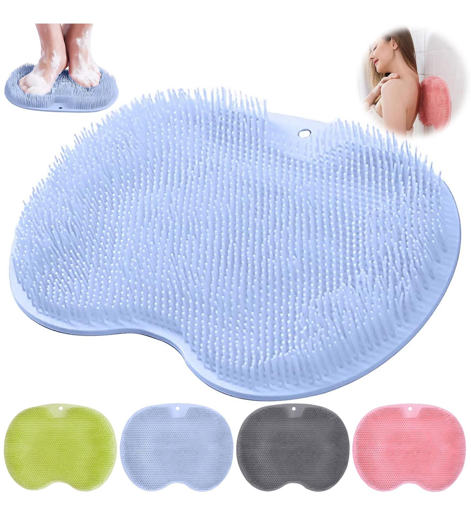 Mecctuck Foot Massage Device & Back Scrubber - Non-Slip Silicone Massage Pad for Relaxation & Shower Use - Soothing Blue - Buy Online on GoSupps.com