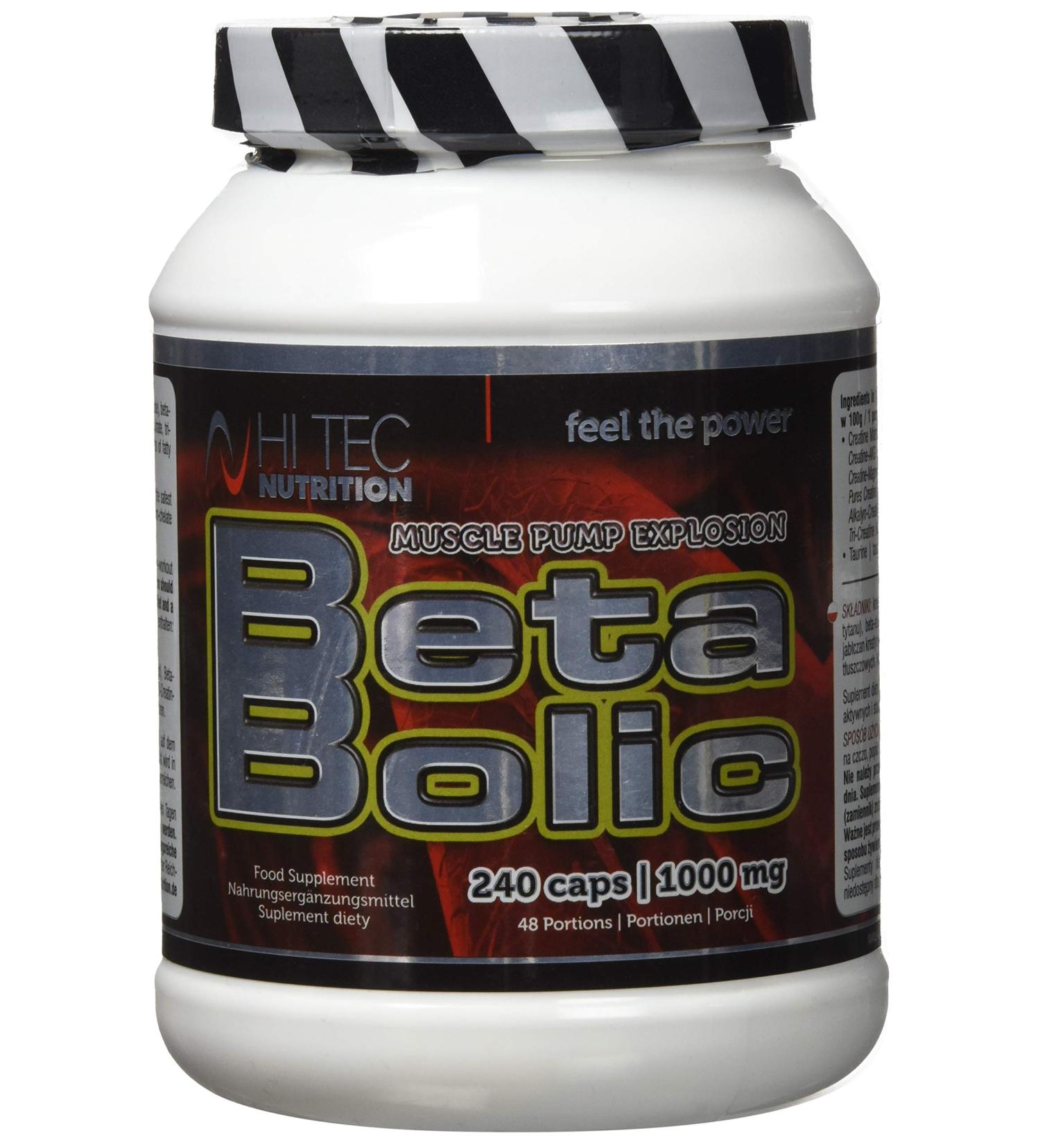 Hi TEC Nutrition HT Beta Bolic - Creatine with Beta-Alanine & Taurine | 240 Capsules for Enhanced Strength Training - Buy Online on GoSupps.com