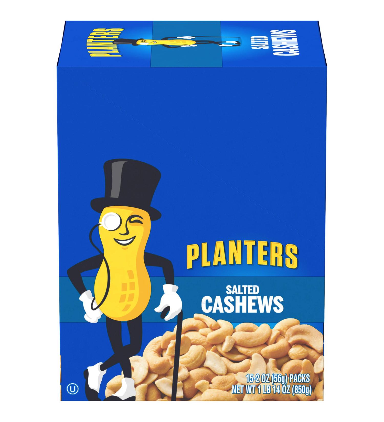 Planters Cashew Super Tube Nuts - 2oz Bag (Pack of 15) - Buy Online on GoSupps.com