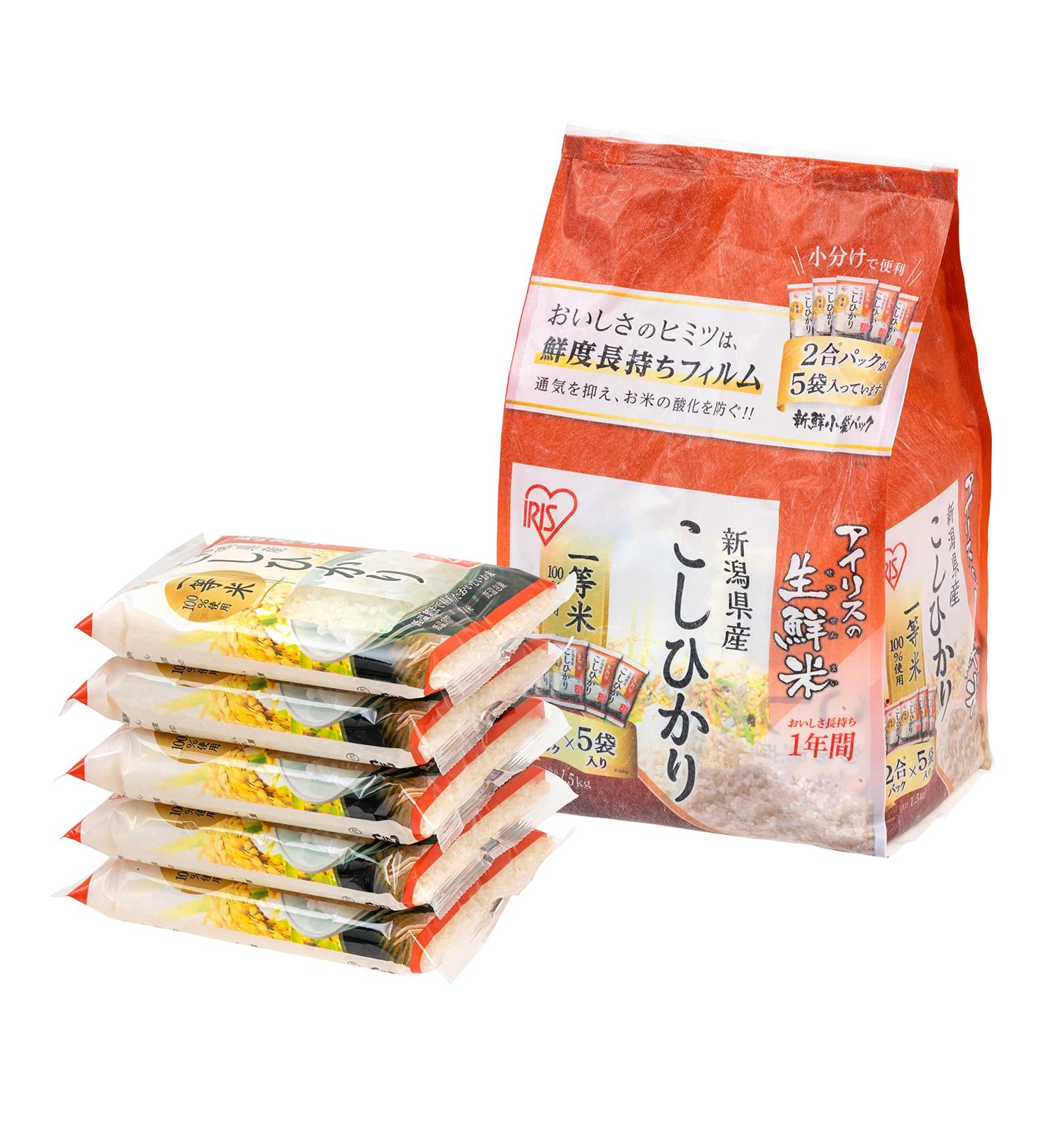 Iris USA Inc. Koshihikari Niigata Japanese Premium Short Grain White Rice 3 lbs - Product of Japan - Buy Online on GoSupps.com