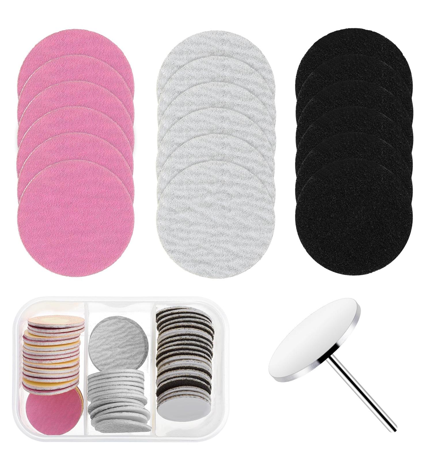 Sanding Paper Discs(#80#150#240 Grits) and Metal Nail Drill Bit Pedicure Drill Bits for Feet Files Replacement Sandpaper Discs for Dead Skin Cuticle Callus Remover Drill Bit for Manicure Pedicure Black White Pink/#80#150#240 - Buy Online on GoSupps.com