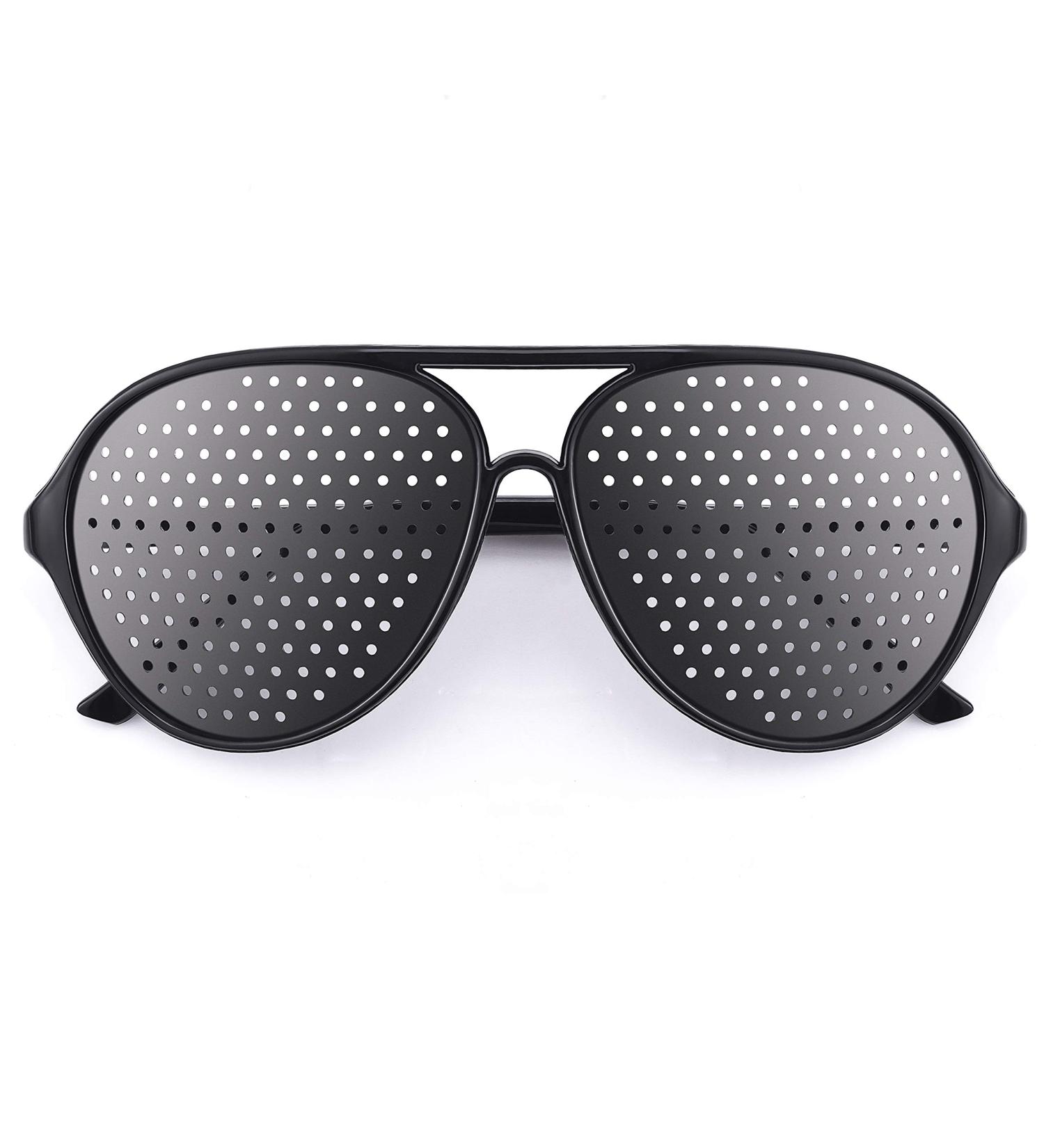 Webbomb Hole Glasses | Grid Eye Trainer | Pinhole Relaxation Glasses with Foldable Temples Model P - International Shipping - Buy Online on GoSupps.com