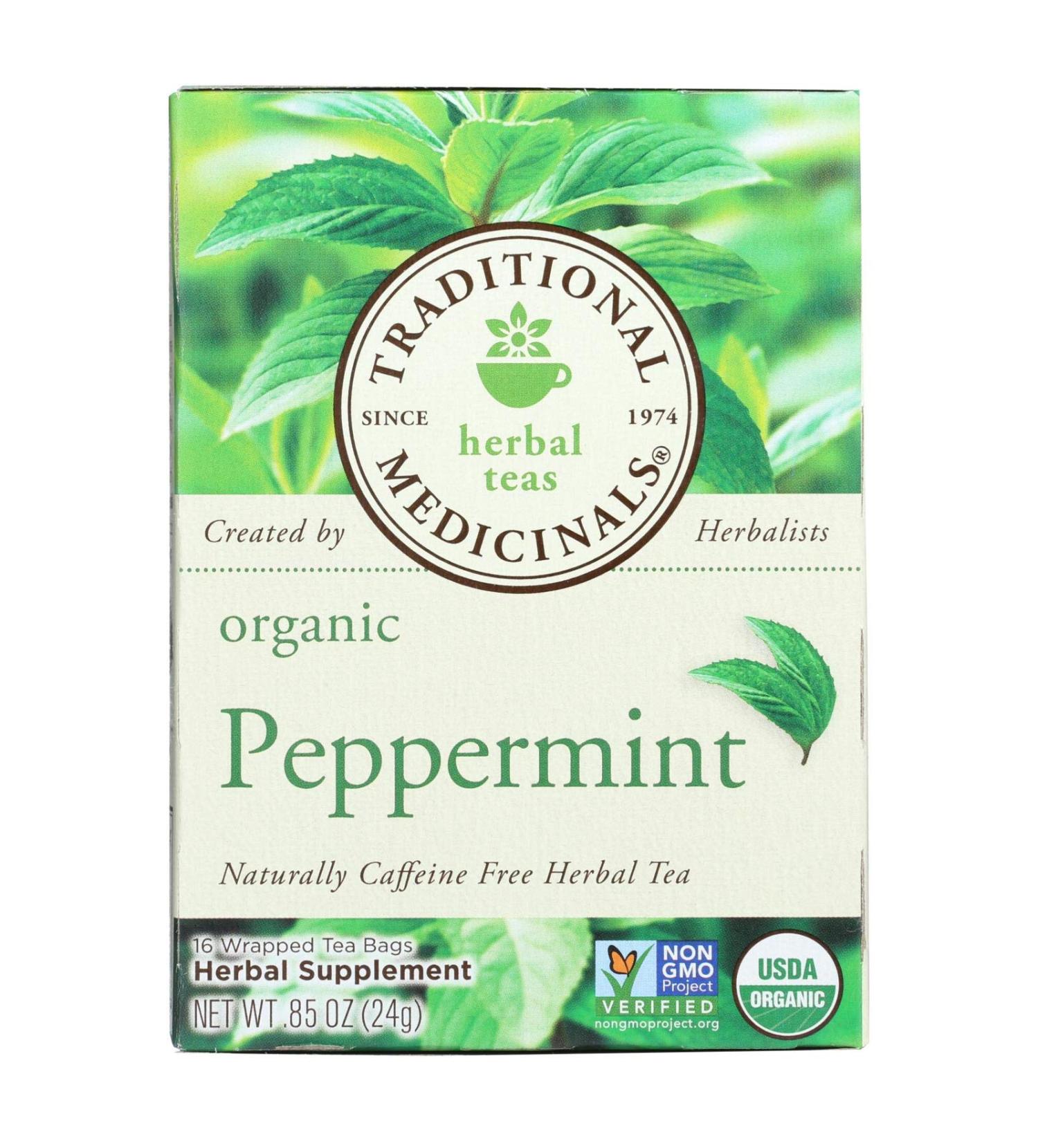 Traditional Medicinals Teas Organic Peppermint Tea 16 Bags