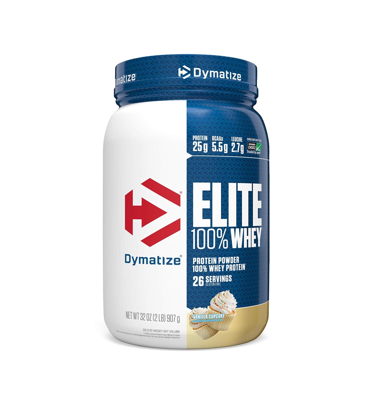 Dymatize Elite 100% Whey Protein Vanilla Cupcake 2 lbs - Buy Online on GoSupps.com
