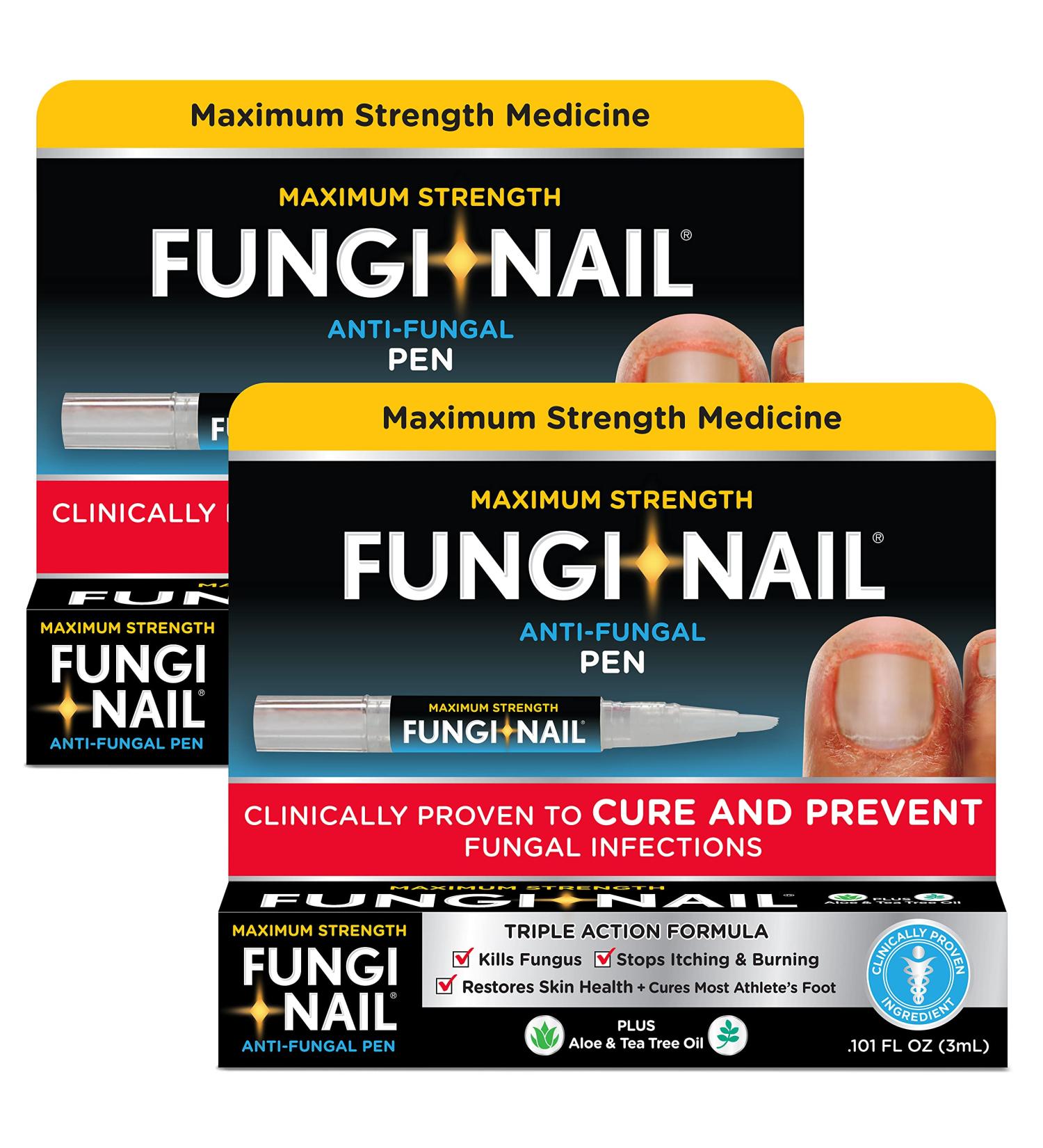 Fungi-Nail Pen Applicator Anti-Fungal Solution | Kills Nail & Athlete's Foot Fungus | Clinically Proven | 0.20 Fl Oz (Pack of 2) - Buy Online on GoSupps.com
