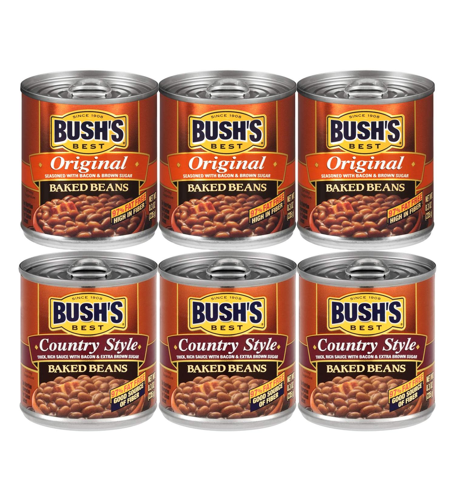 Bush's Best Baked Beans Variety Pack - Original and Country Style, 8.3 Oz (1 CT) - Buy Online on GoSupps.com
