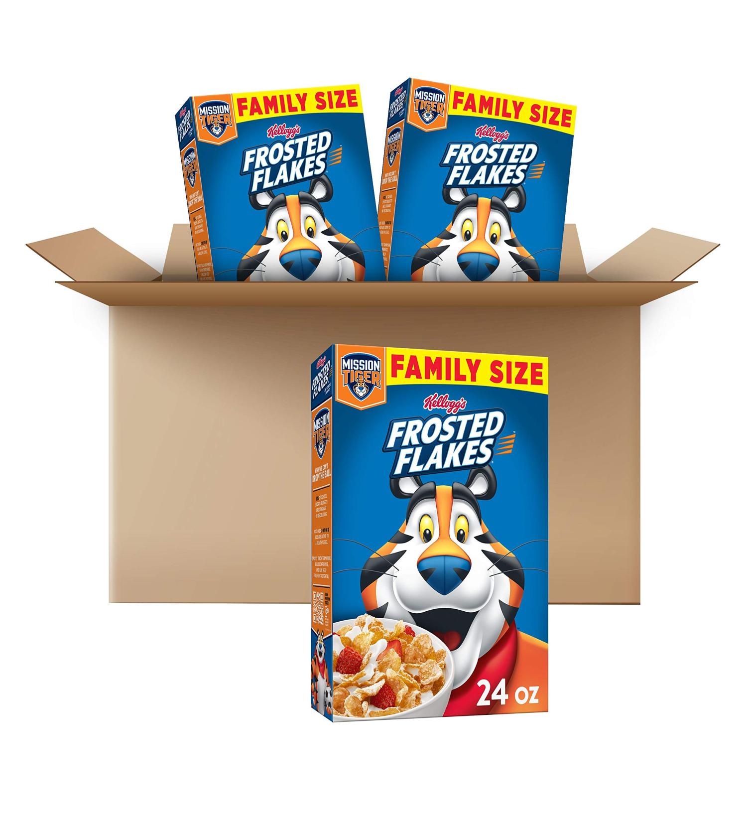 Kellogg's Frosted Flakes Cereal 24 oz Box (Pack of 3) | Original 1.5 Pound | 7 Vitamins & Minerals | Breakfast Cereal - Buy Online on GoSupps.com