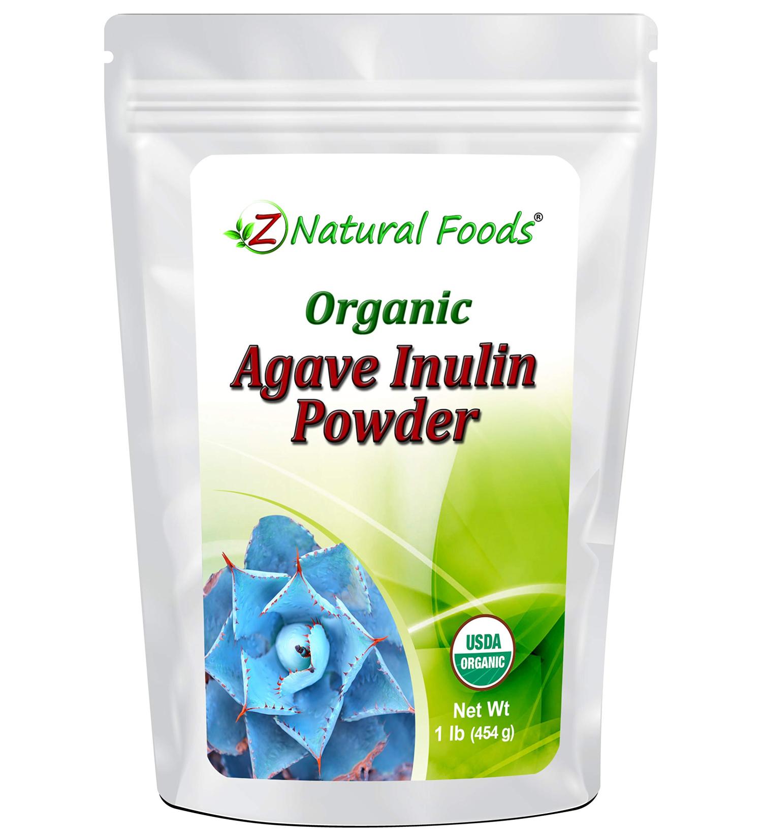 Organic Agave Inulin Powder - Natural Fiber Supplement for Drinks & Recipes - Raw, Non-GMO, Gluten-Free - 1 lb - Buy Online on GoSupps.com