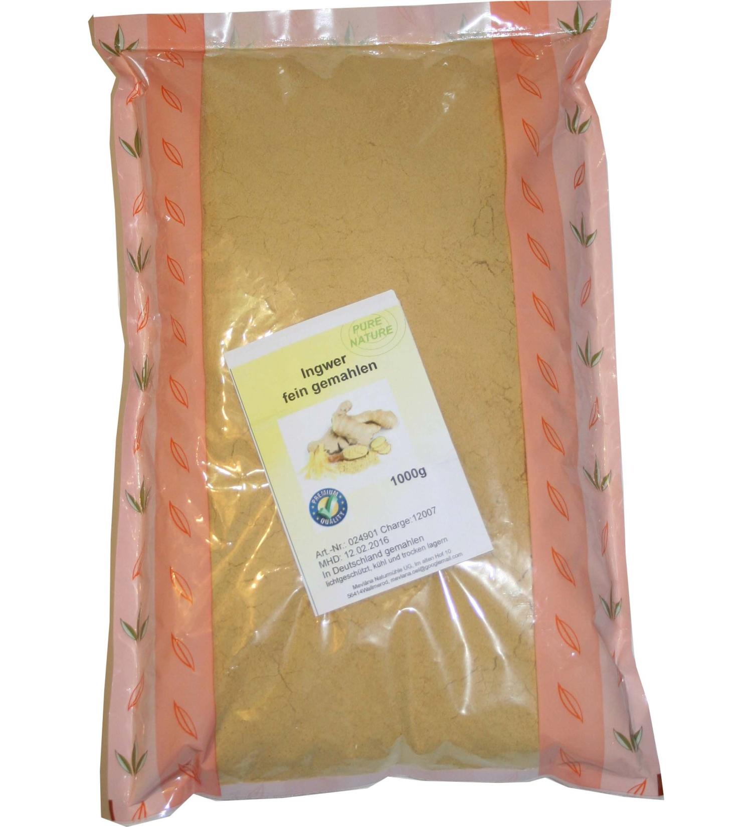 1000g ginger finely ground in Germany