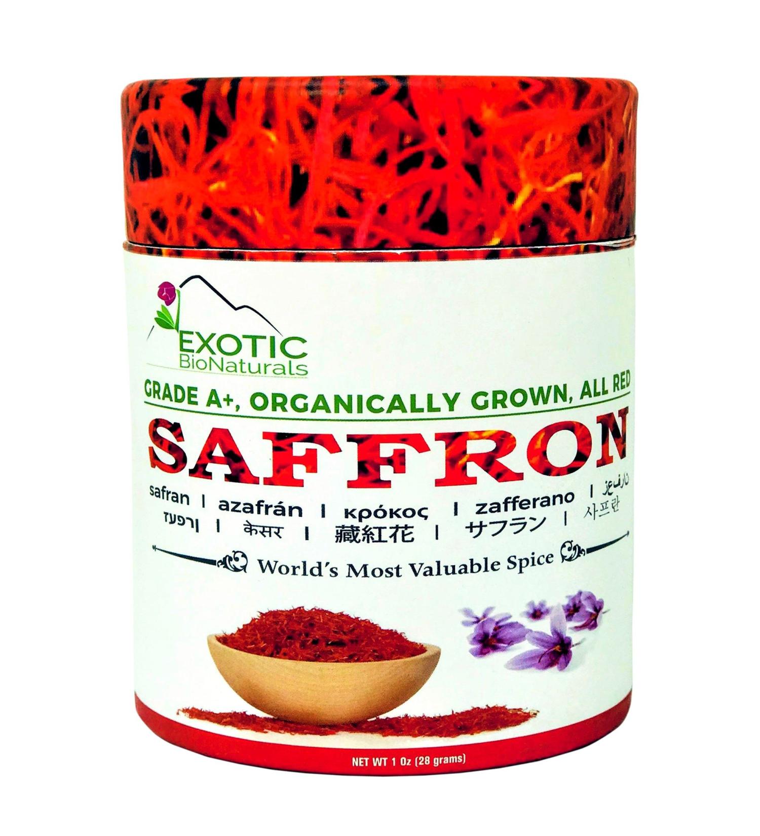 Saffron All Red Super Negin Grade A+ Premium Quality Spice - 1 Oz (28g) Pack for Paella, Risotto, Persian Tea, Rice, Golden Milk - Buy Online on GoSupps.com