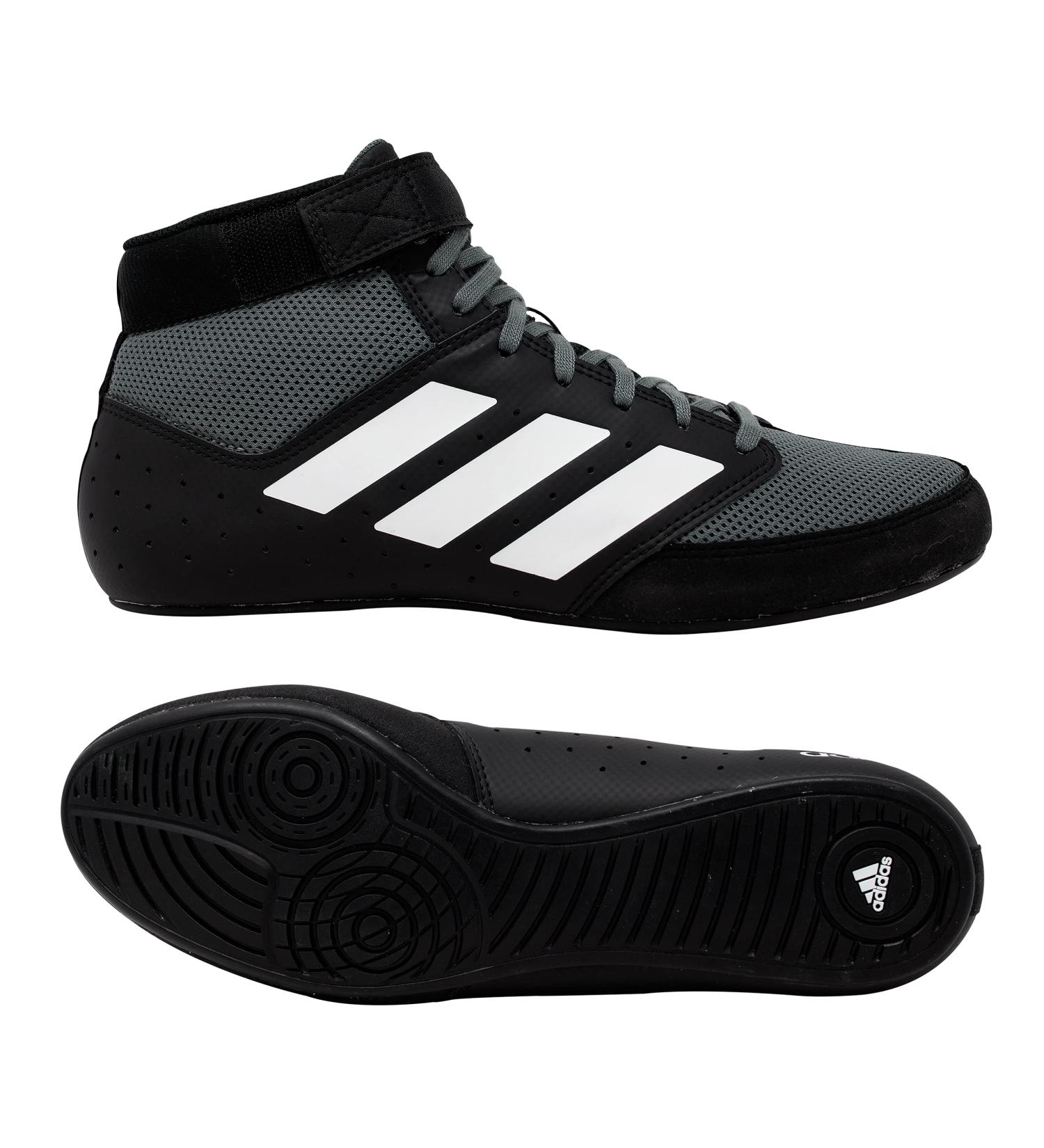 adidas Men's Mat Hog 2.0 Wrestling Shoe 10 Black/Onyx/White