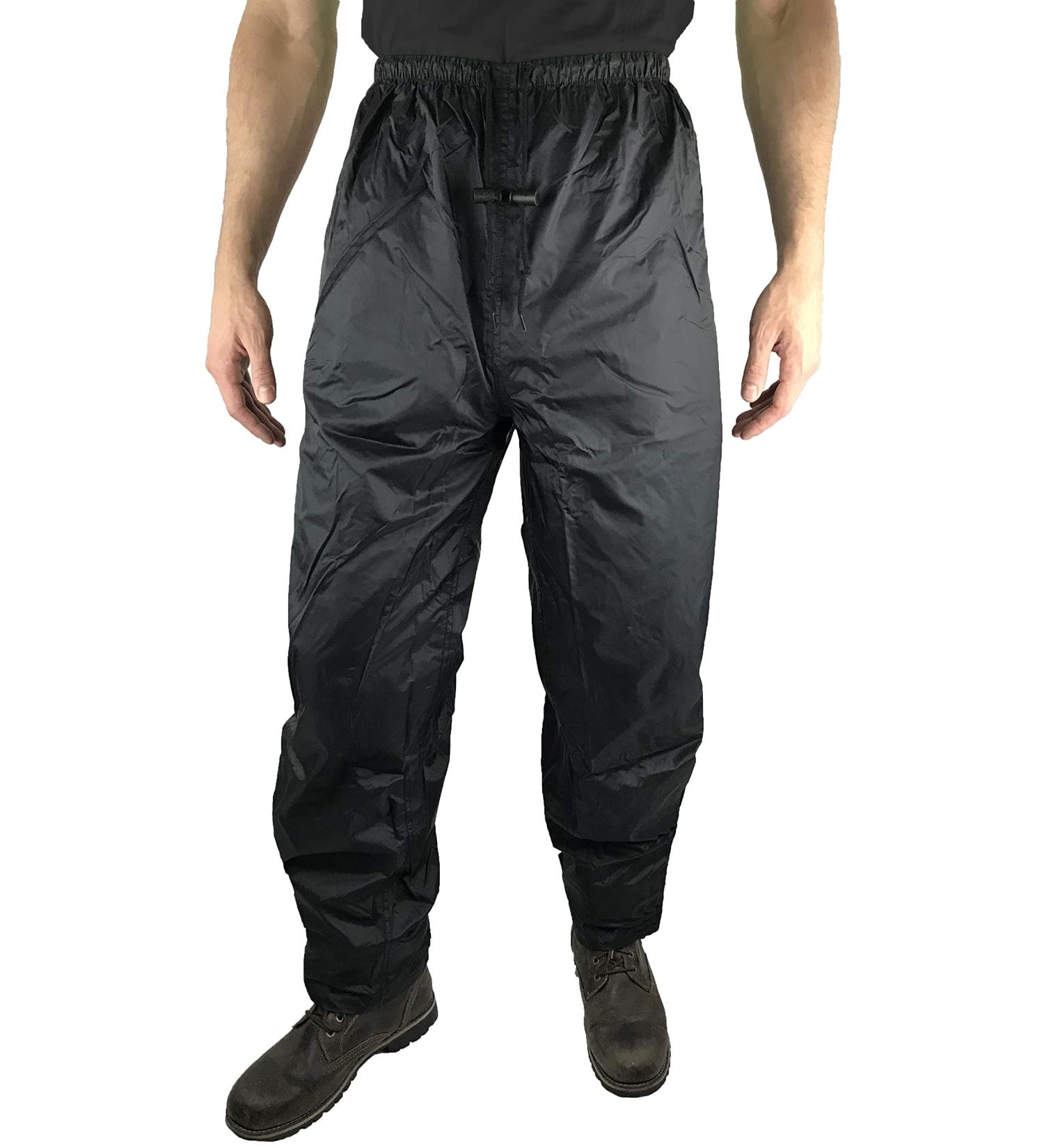 Hock Unisex Rainpants - 100% Waterproof Bicycle Comfort Klima Reinforced Buttocks High-Quality Rainwear for Men & Women (L up to 185cm) - Black - Buy Online on GoSupps.com