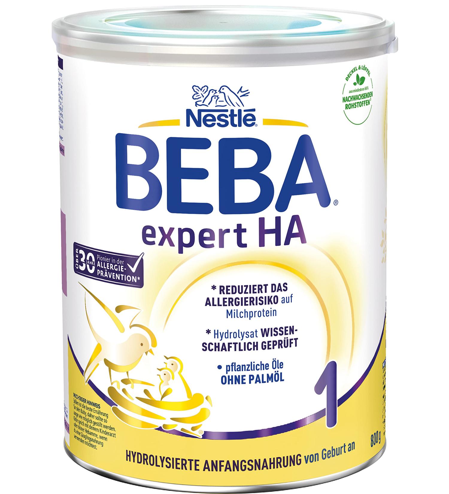 Nestl Beba Expert HA 1 Hydrolyzed Baby Formula - Allergy Prevention 800g Pack for Newborns - Buy Online on GoSupps.com