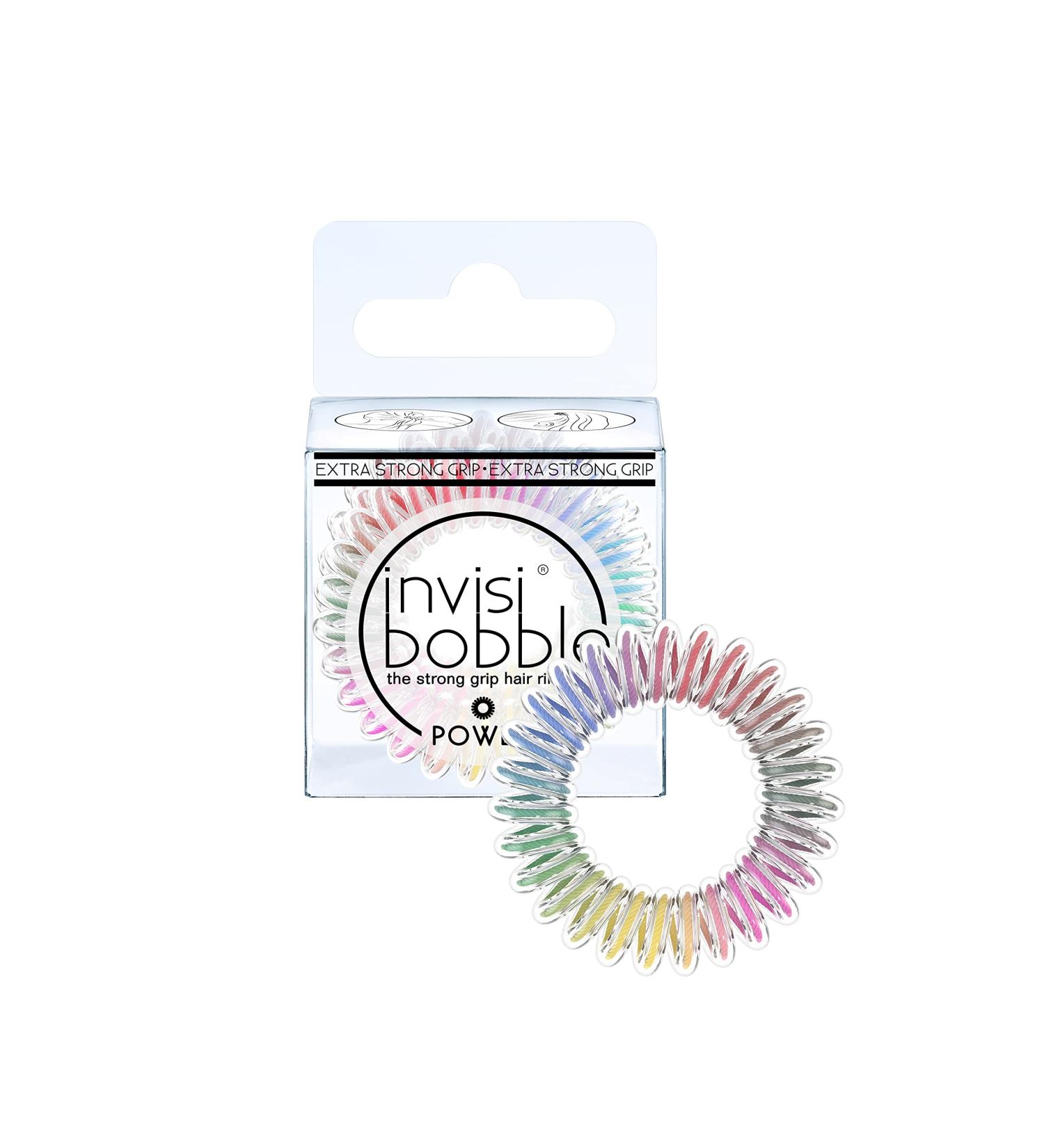 Invisibobble Power Hair Tie - Bunt Magic Rainbow | Extra Strong Spiral Hair Ties for Girls & Women | Designed in Munich - Buy Online on GoSupps.com