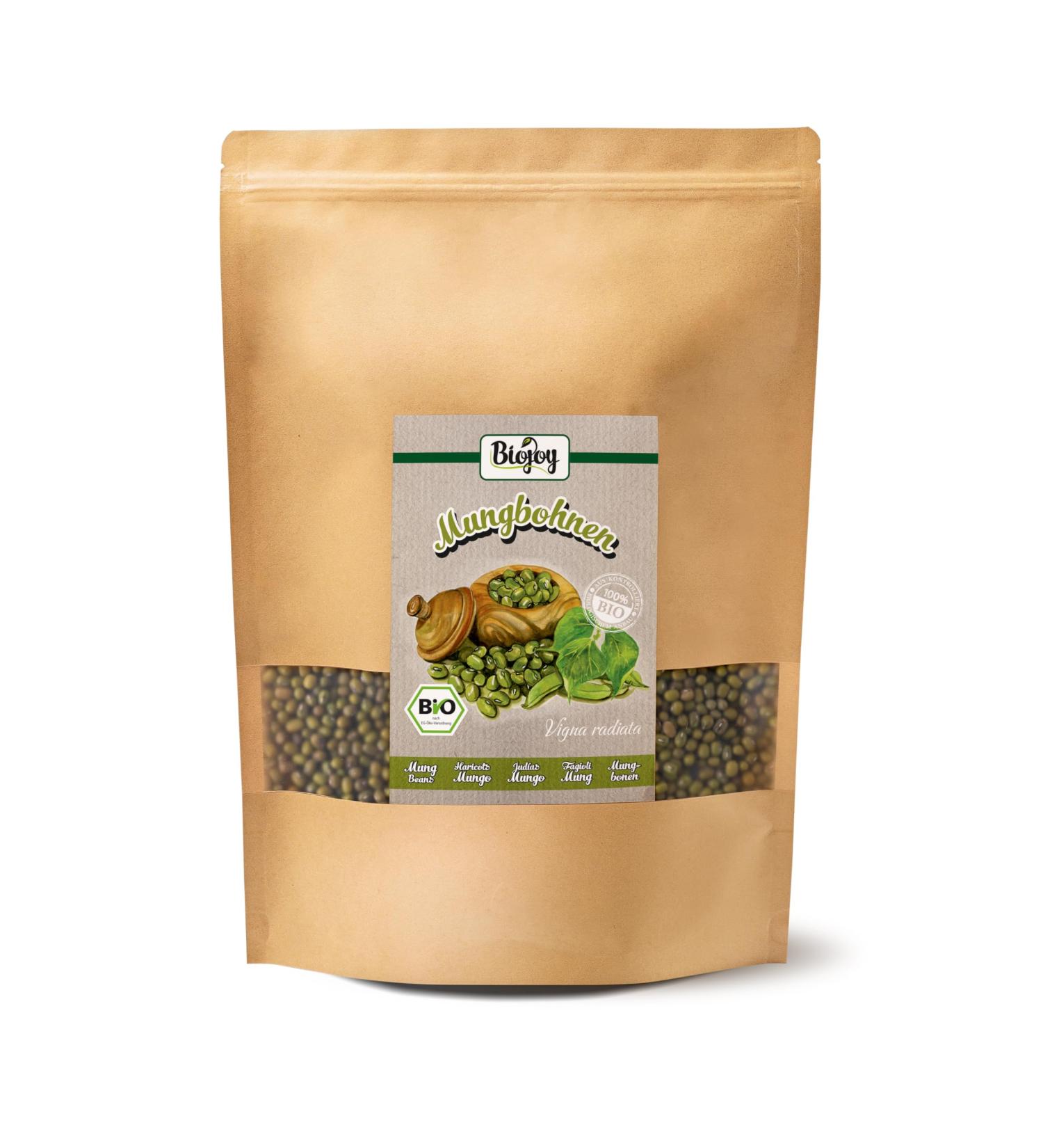 Buy Biojoy ORGANIC Mung Beans Whole (2.5 kg) - Pure Vigna Radiata No Additives International Shipping Available - Buy Online on GoSupps.com