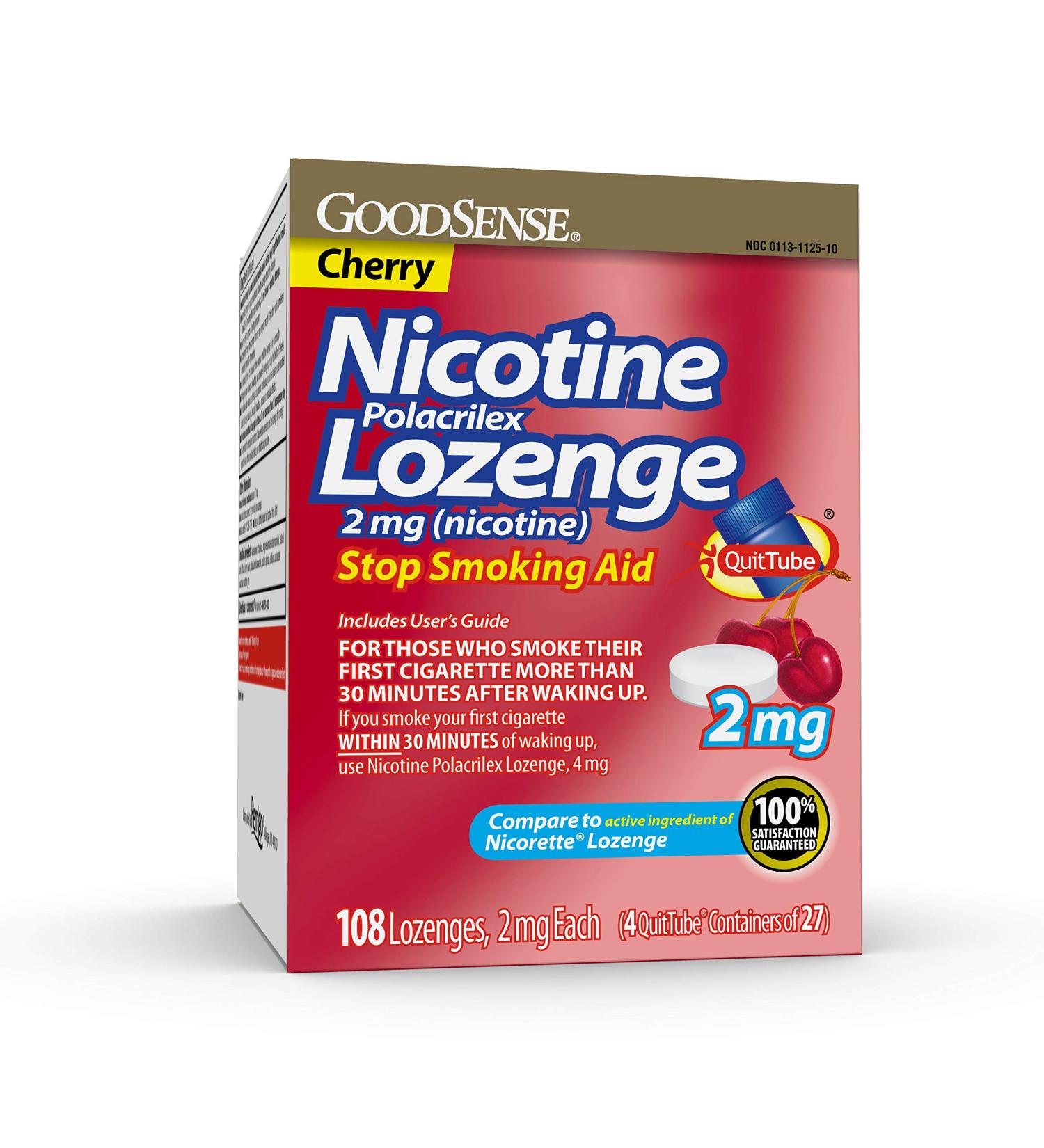 GoodSense Cherry Nicotine Lozenge 2mg - 108 Count | Stop Smoking Aid - Buy Online on GoSupps.com